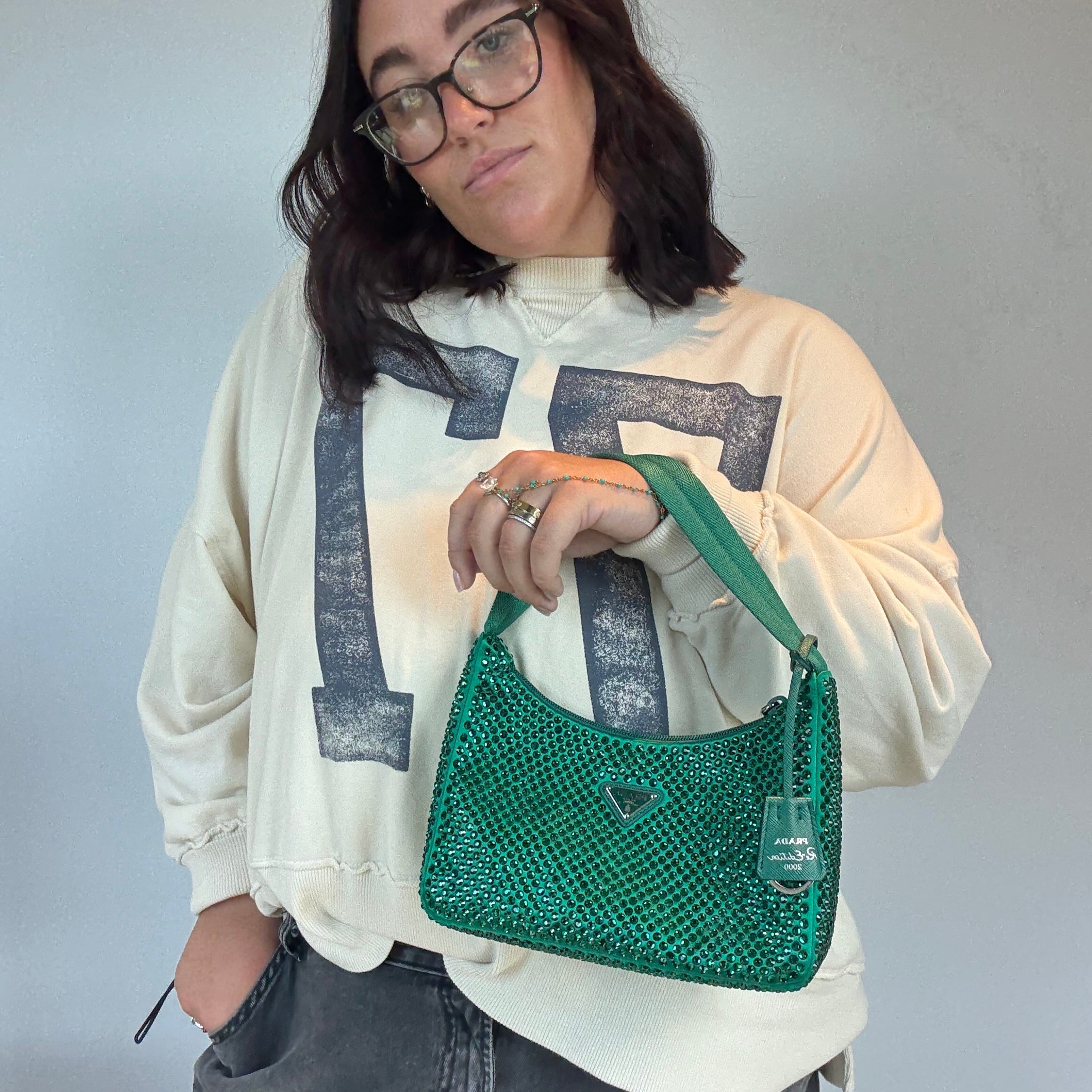 Prada Saffiano Leather Re-Edition 2000 Tessuto Mango - Queen May