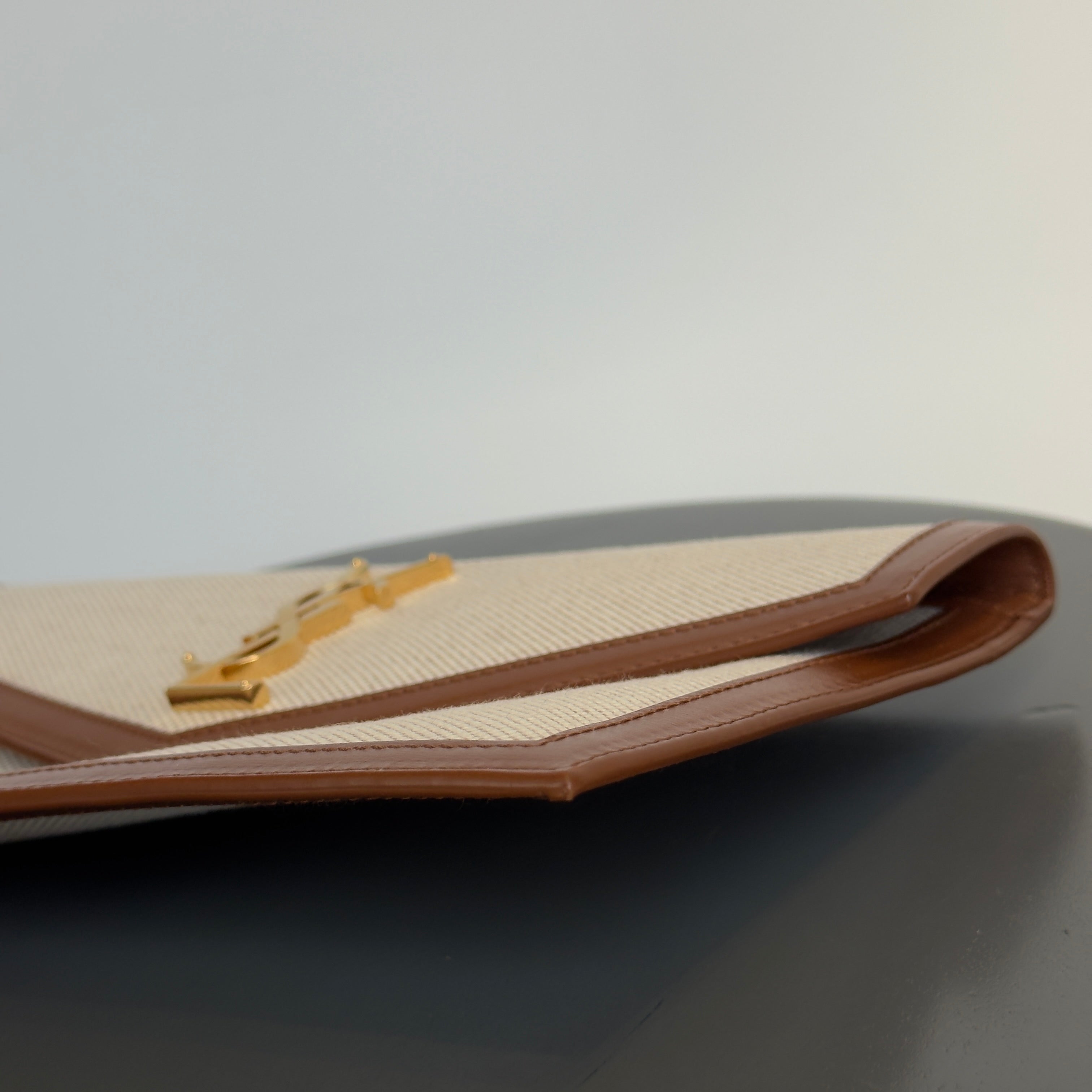 Saint Laurent Uptown Canvas Clutch