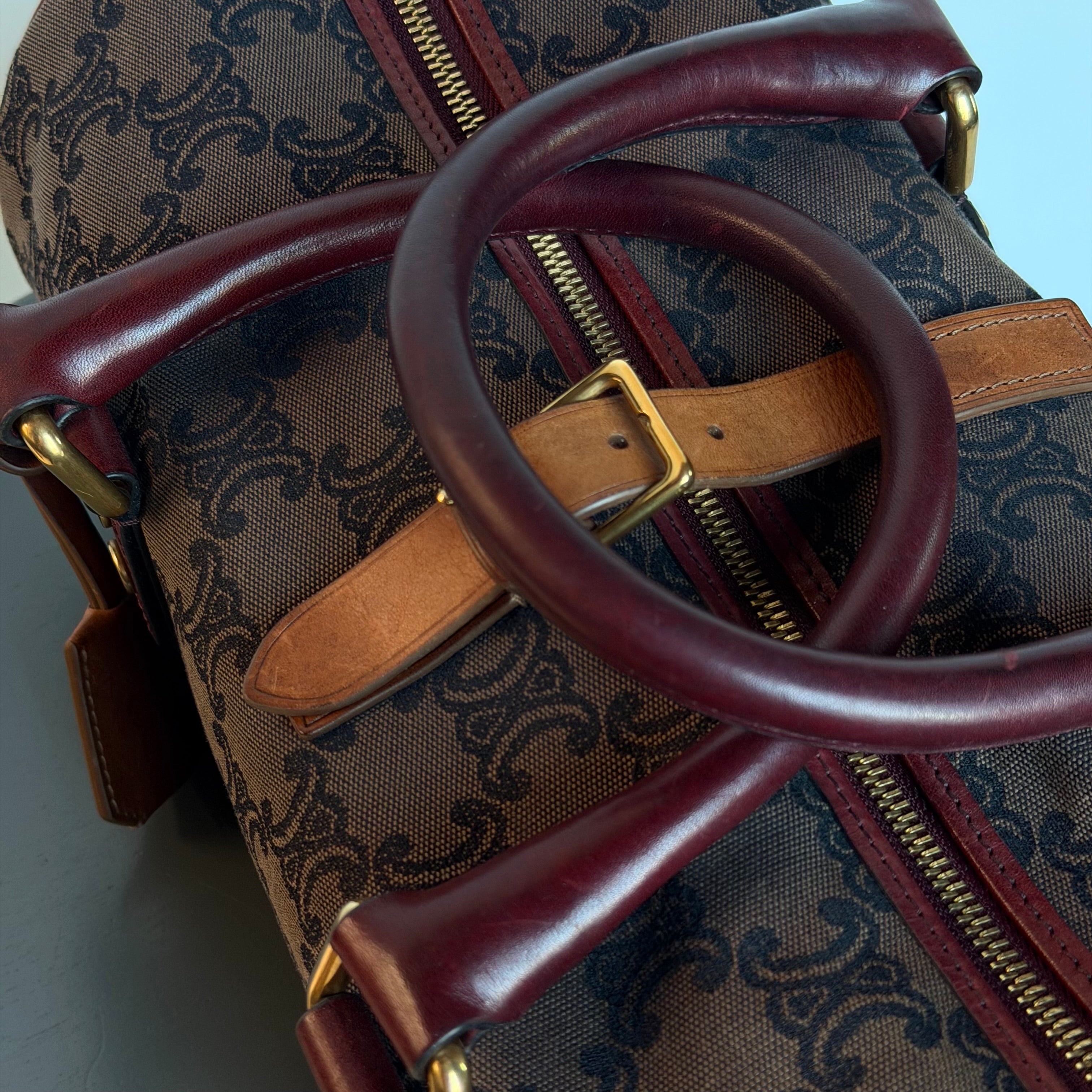 Celine Boston Canvas Barrel Tote