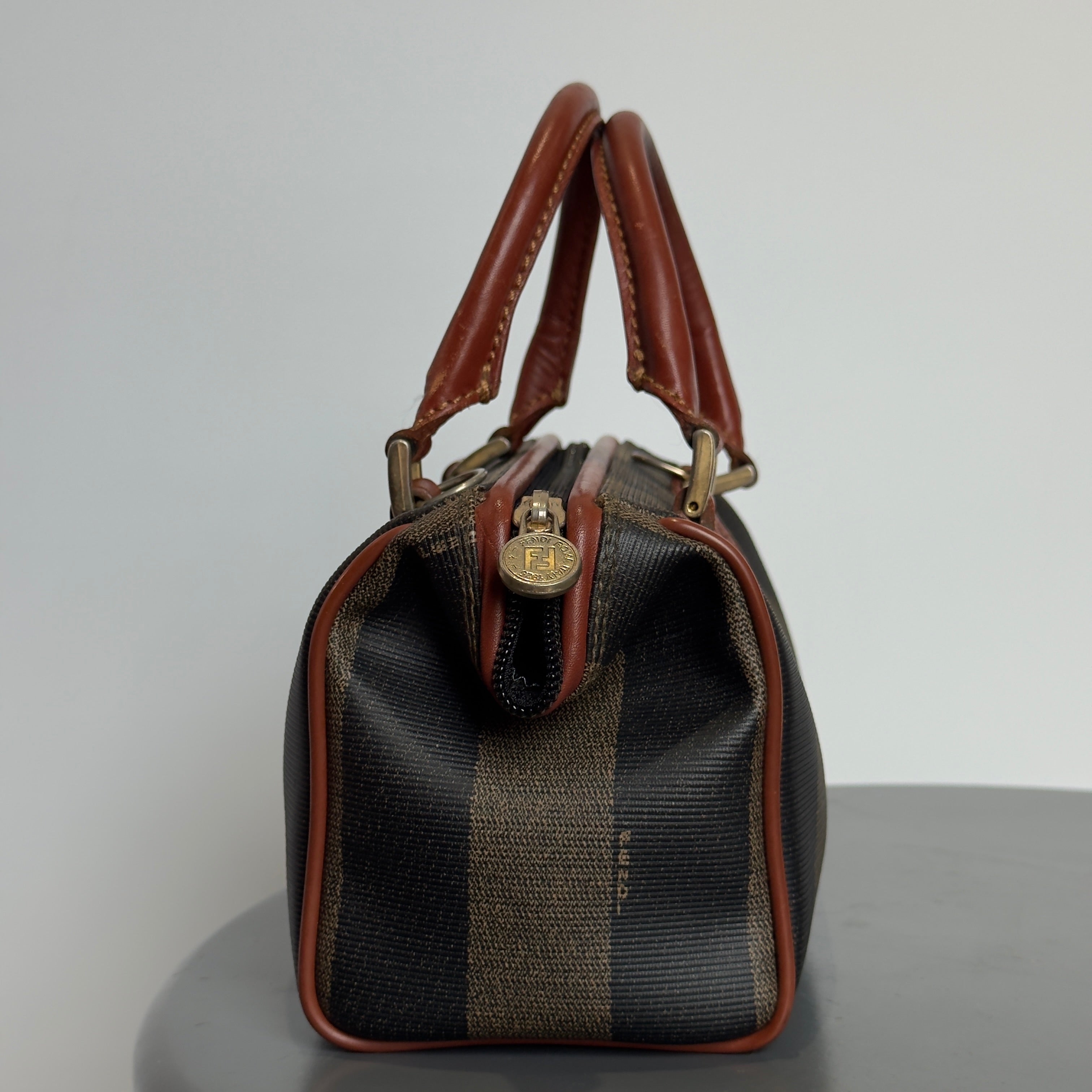 Fendi Pequin Boston Bag Mini