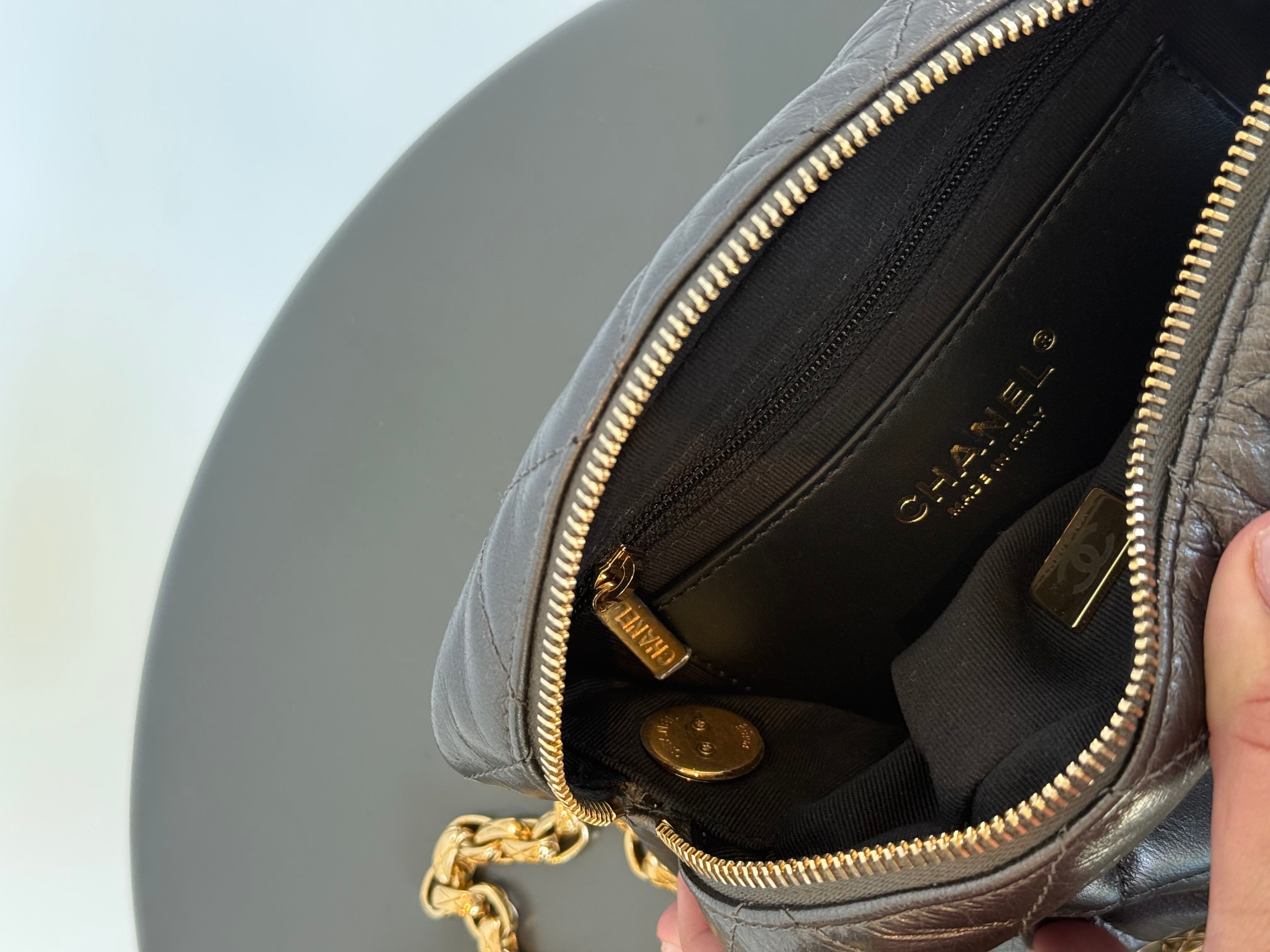 Chanel Pearl Medallion Camera Case Quilted Calfskin Mini - Queen May