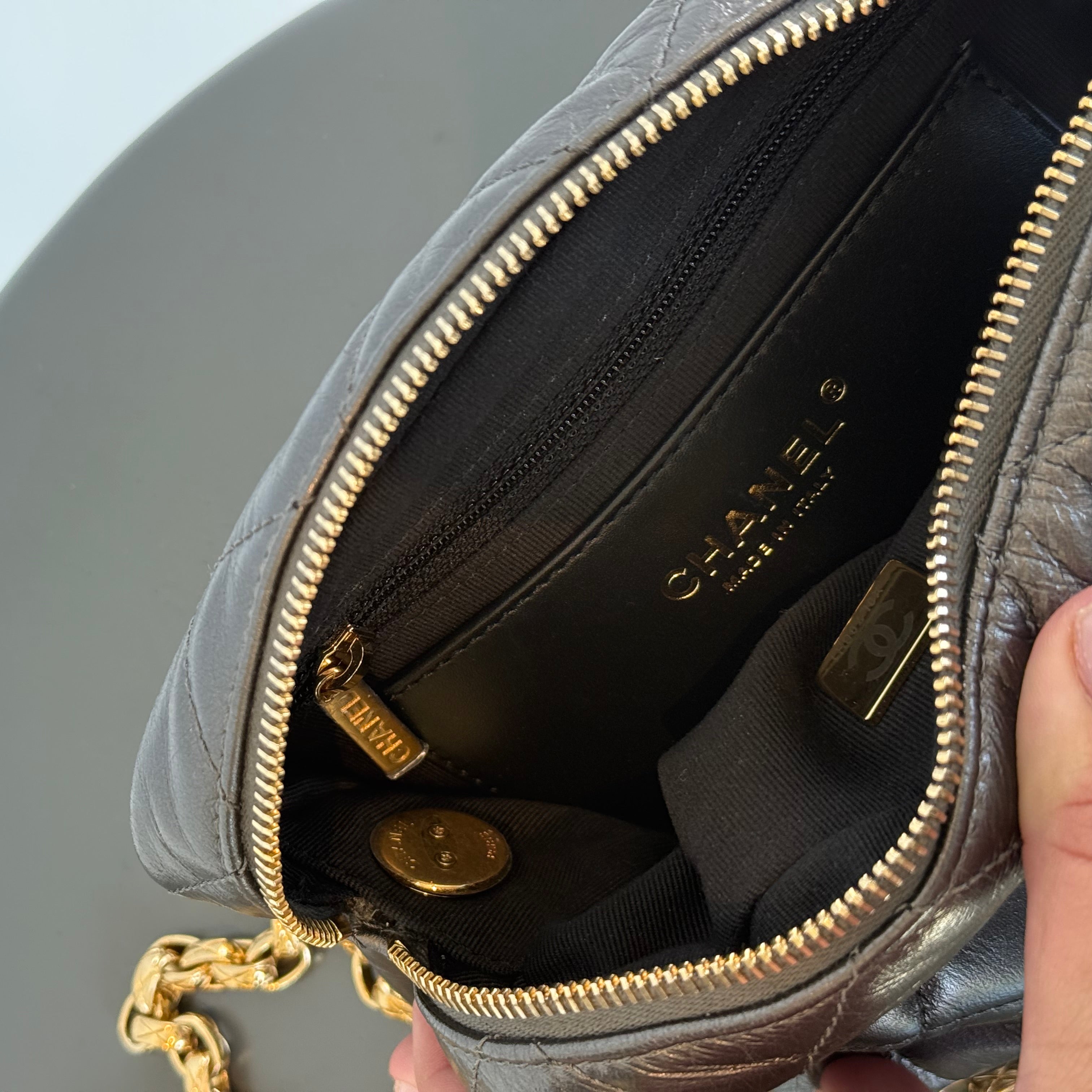 Chanel Pearl Medallion Camera Case Quilted Calfskin Mini - Queen May