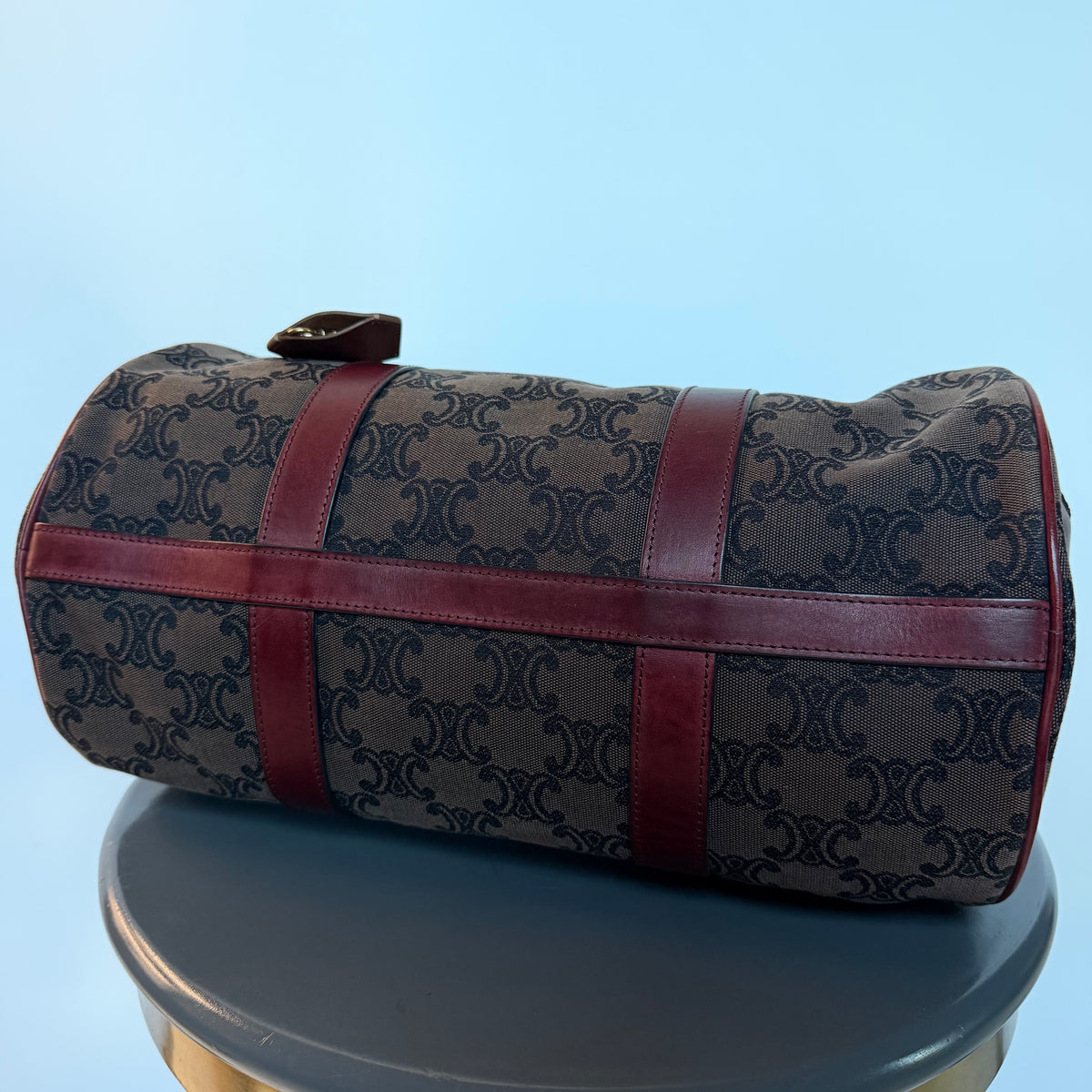 Celine Boston Canvas Barrel Tote