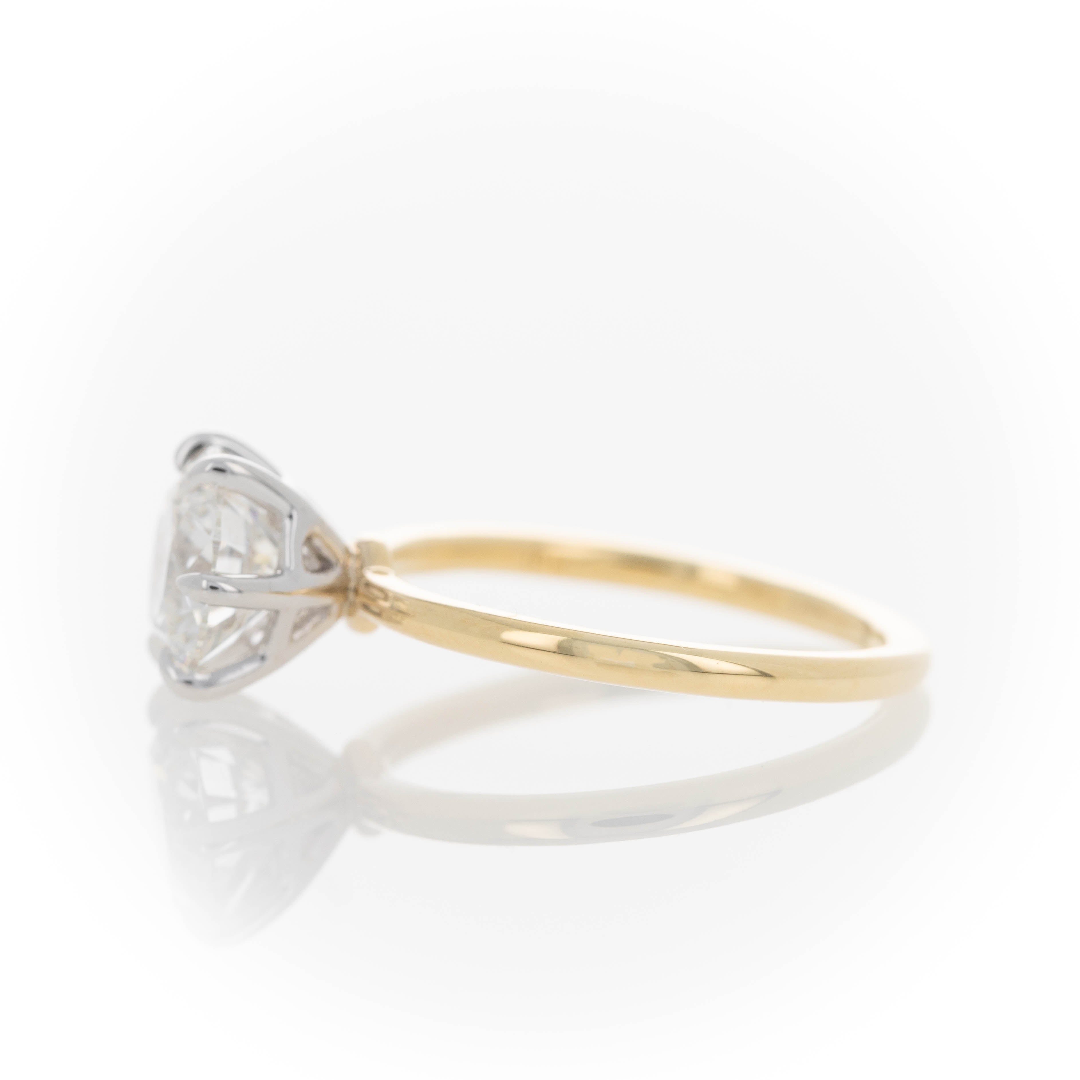 Lab Grown 2.01 Carat Round Brilliant Diamond Engagement Ring - Queen May