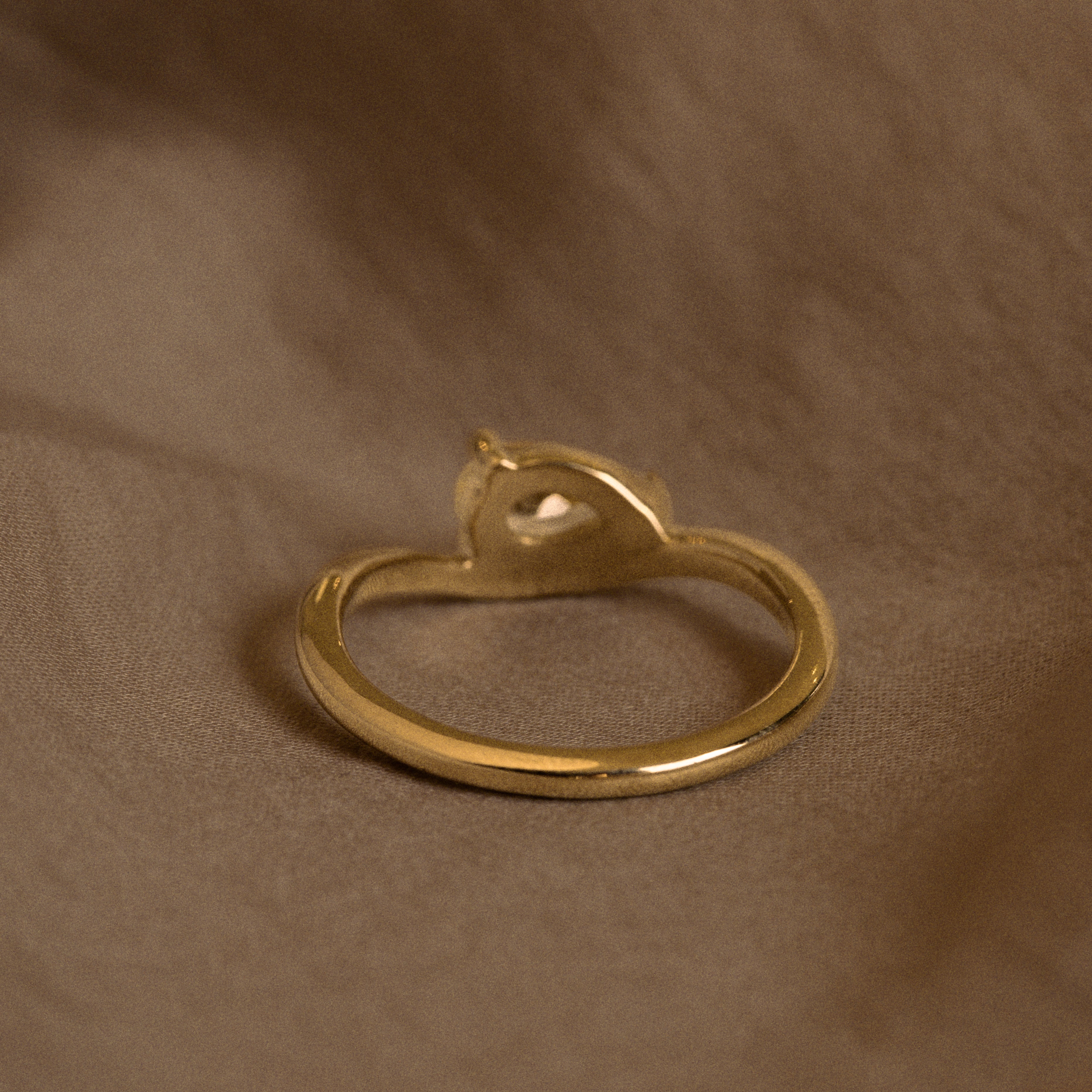 0.63 Carat East-West Pear Diamond Ring - Queen May