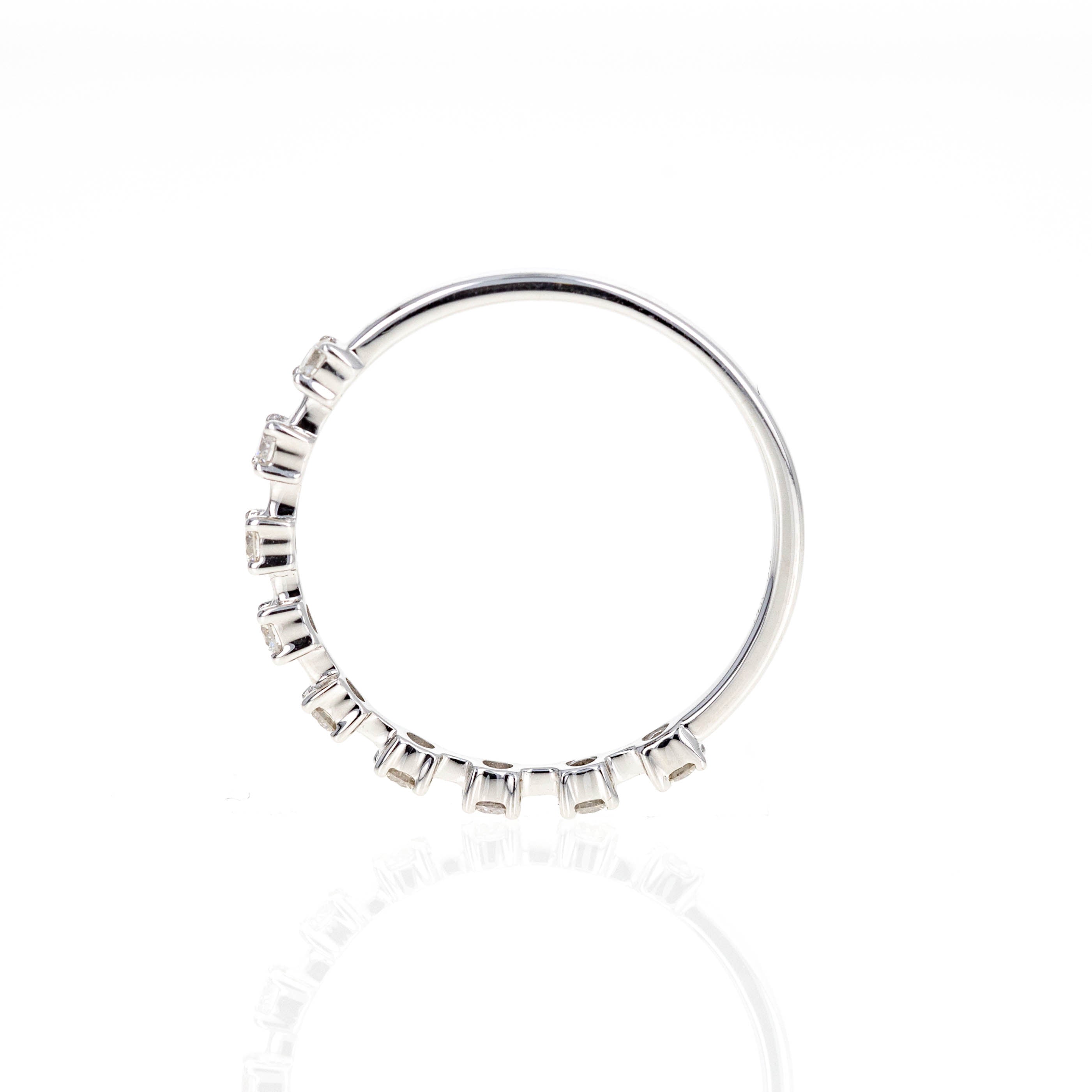 14K Gold 0.22 Carat Round Diamond Floating Band - Queen May