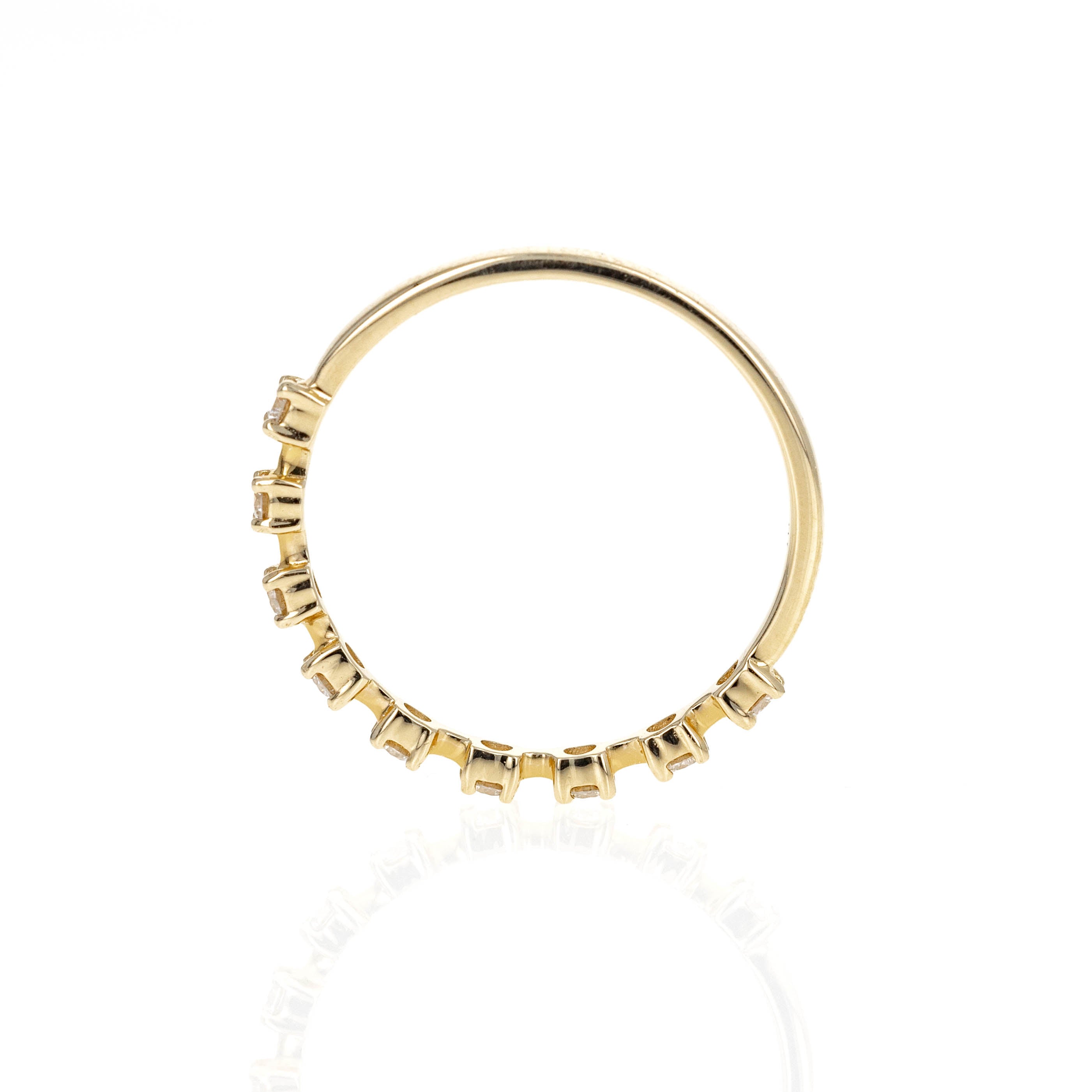 14K Gold 0.22 Carat Round Diamond Floating Band - Queen May