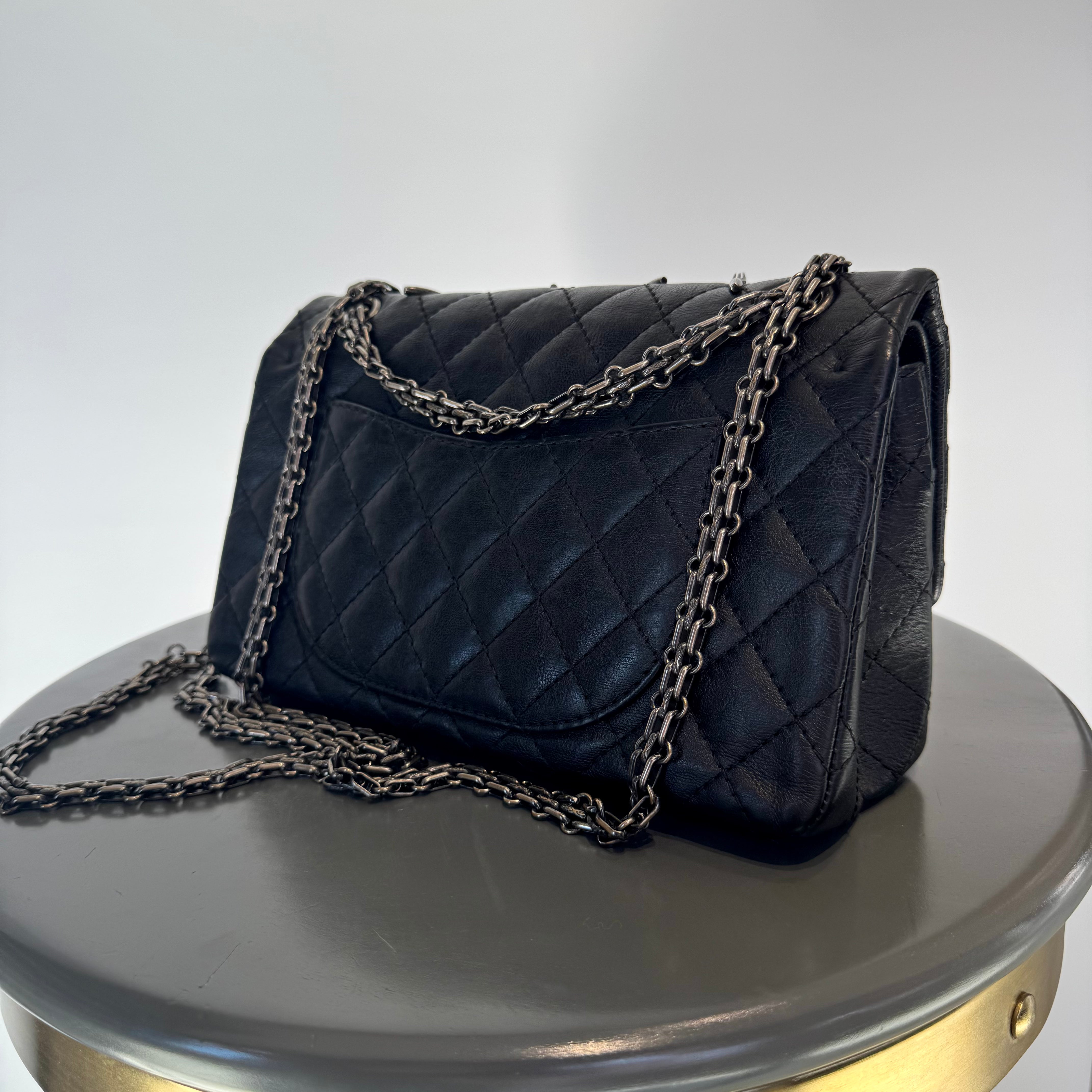 Ultra Rare Limited Edition Chanel 2015 Calfskin Brasserie Charms 2.55 Reissue Flap Bag