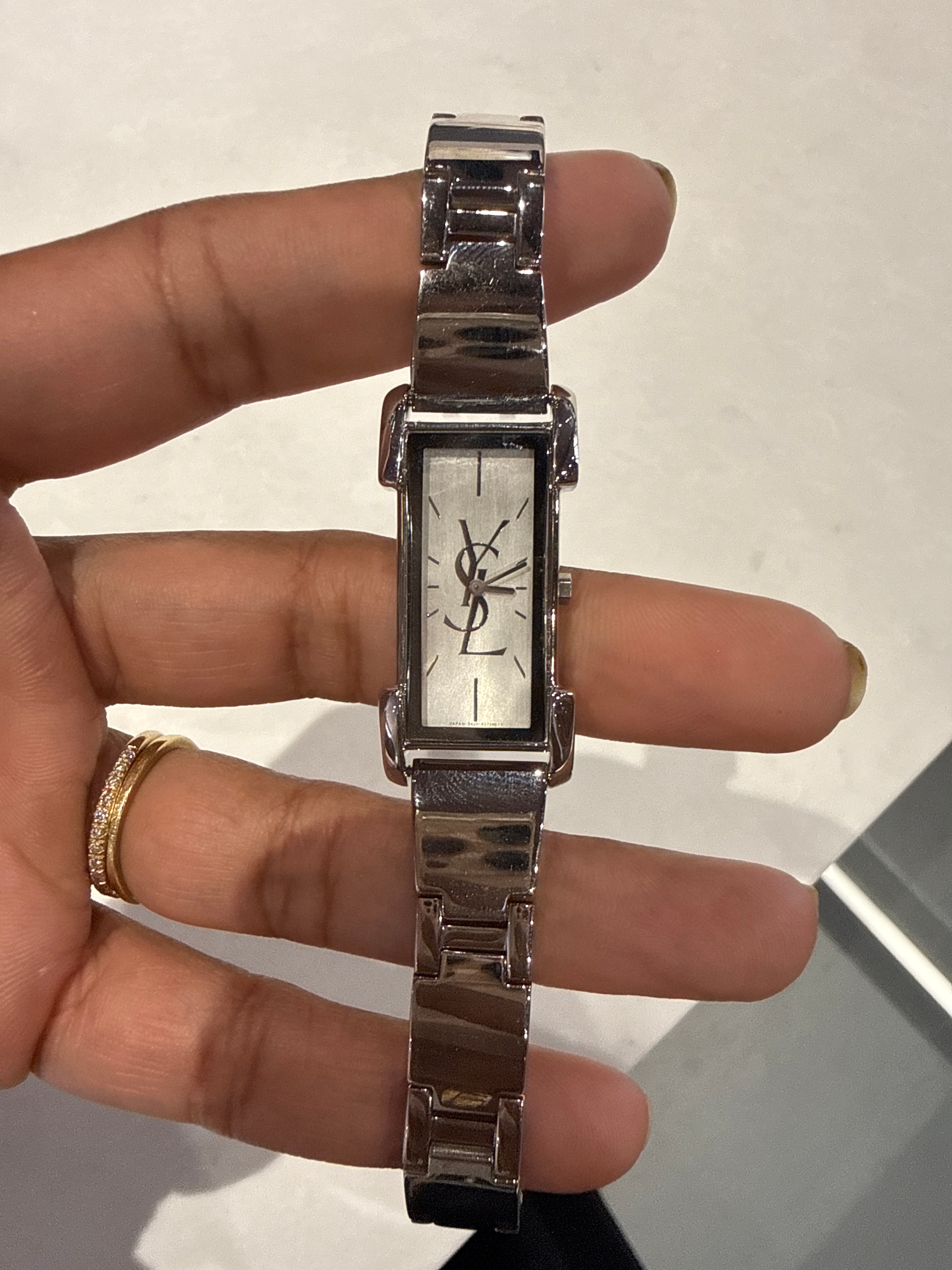 Ysl rectangle fashion watch