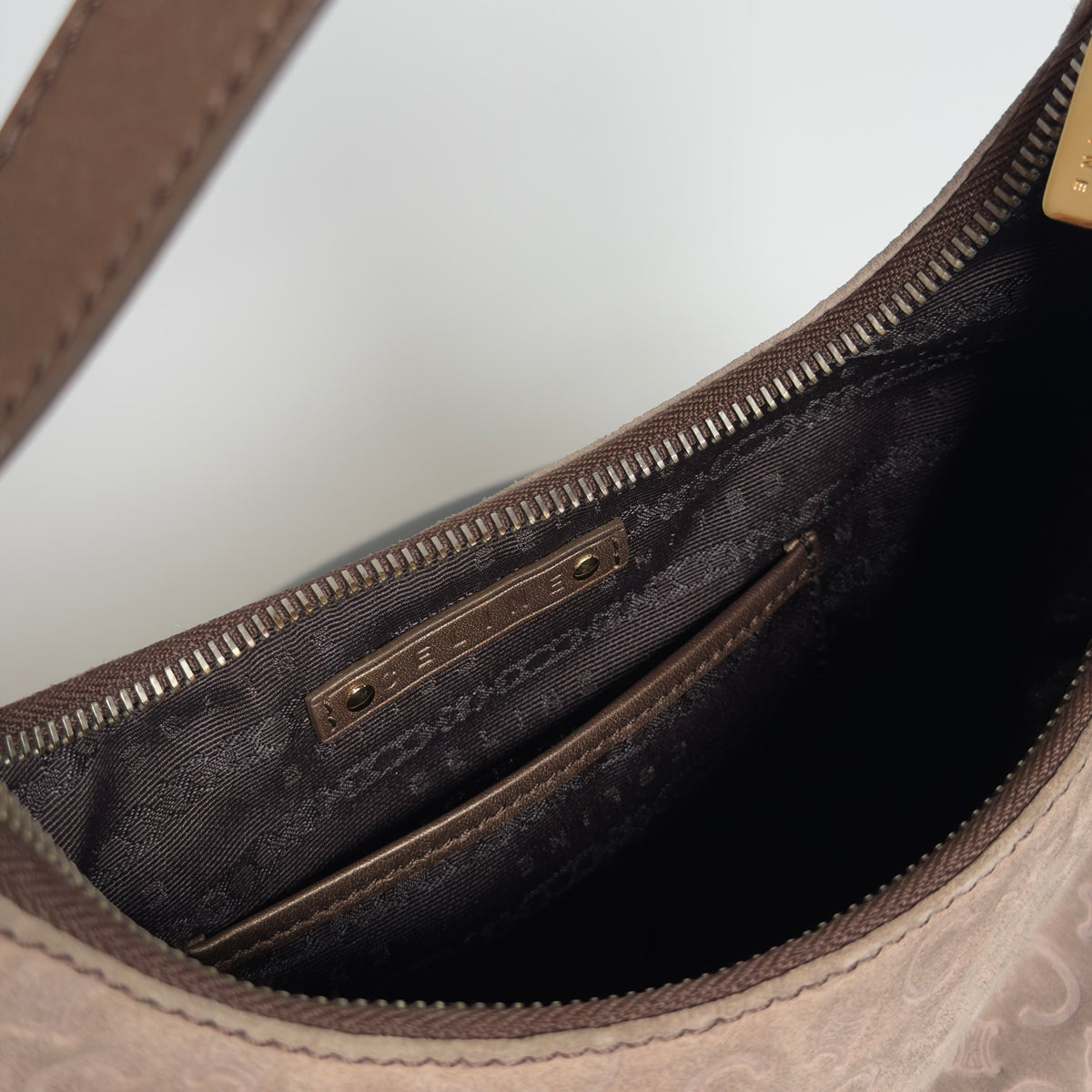 Celine Suede Triomphe Shoulder Bag