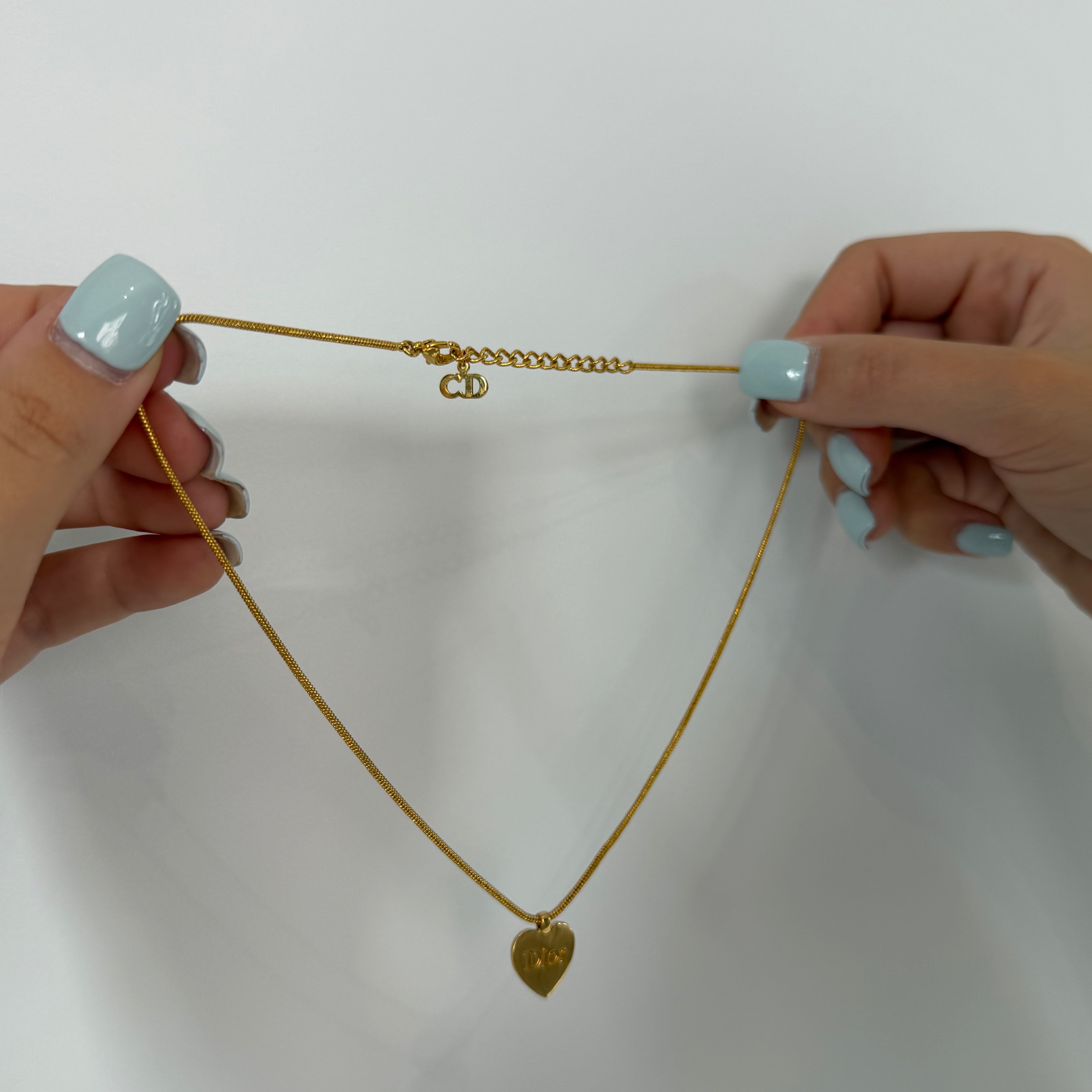 Christian Dior Heart Logo Pendant Necklace - Queen May