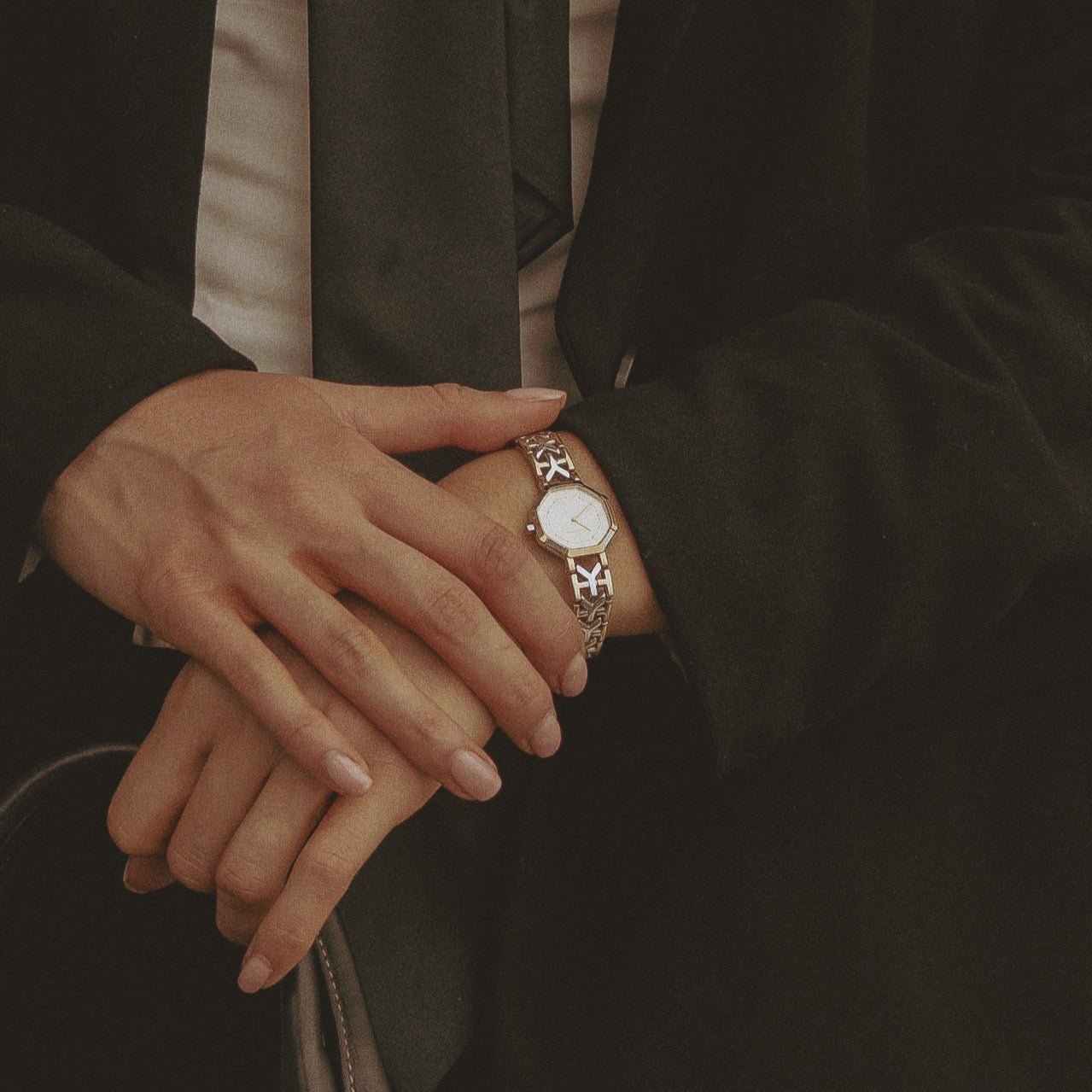 Saint Laurent Two Tone Stainless Steel Octagon Watch - Queen May