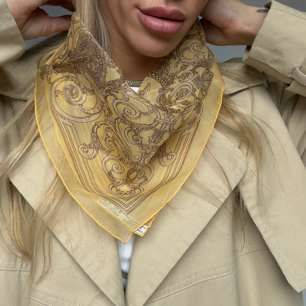 Hermes Les Tuileries 45 cm Silk Chiffon Scarf