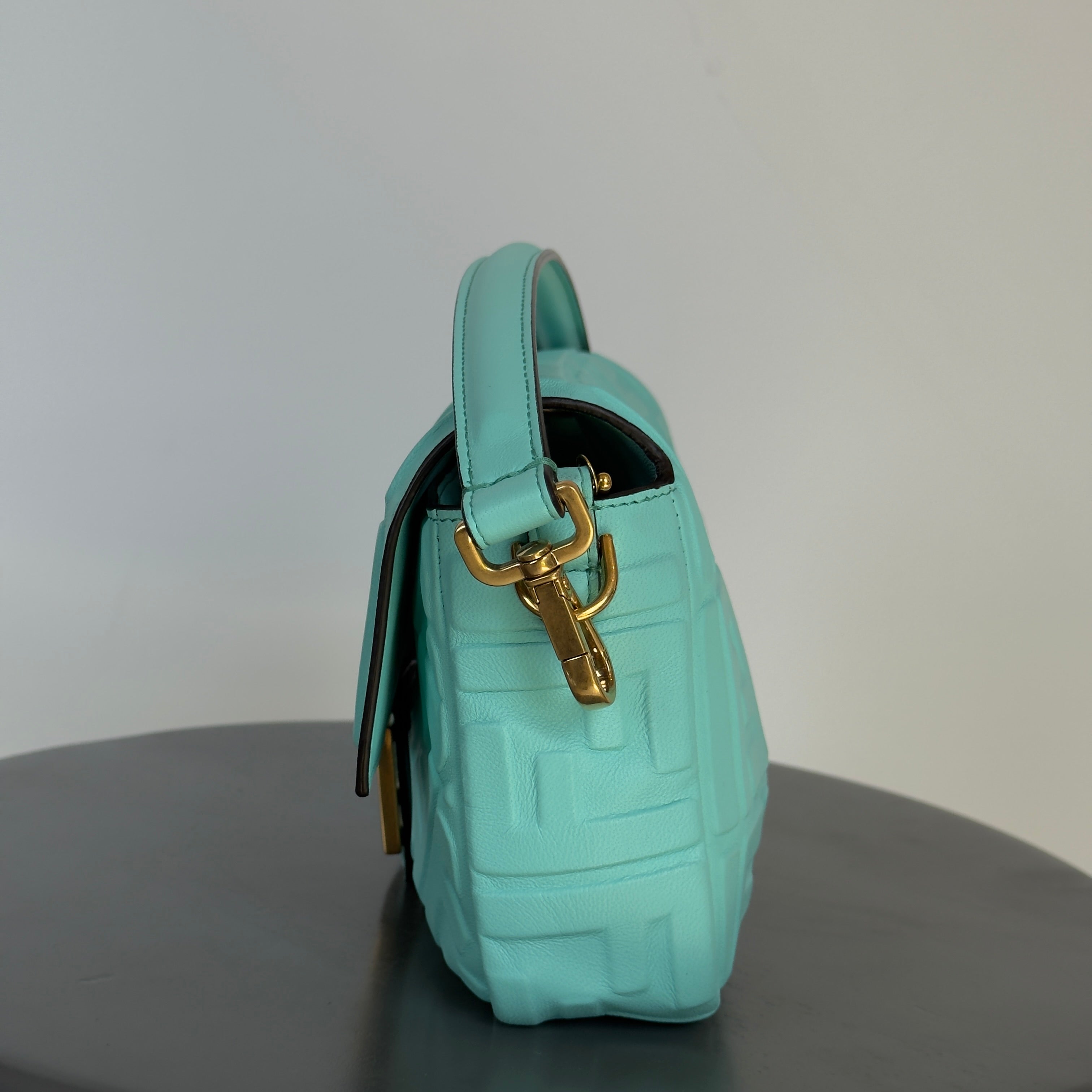 Fendi Nappa FF Embossed Large Baguette Tiffany - Queen May