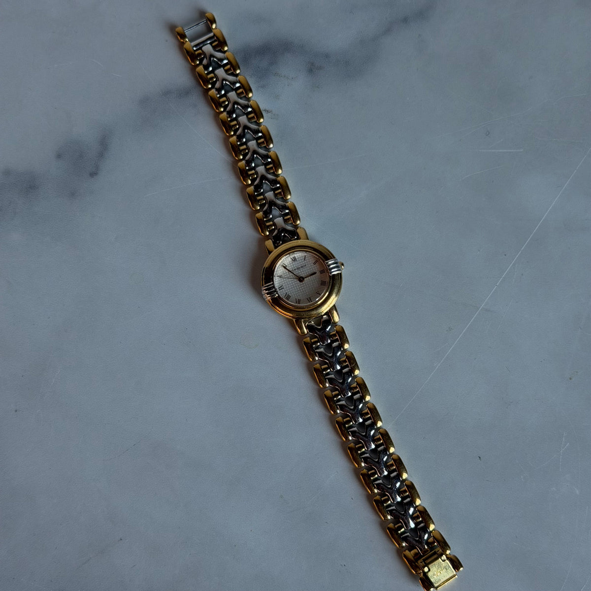Yves Saint Laurent Two Tone Linen Dial Ladies Watch