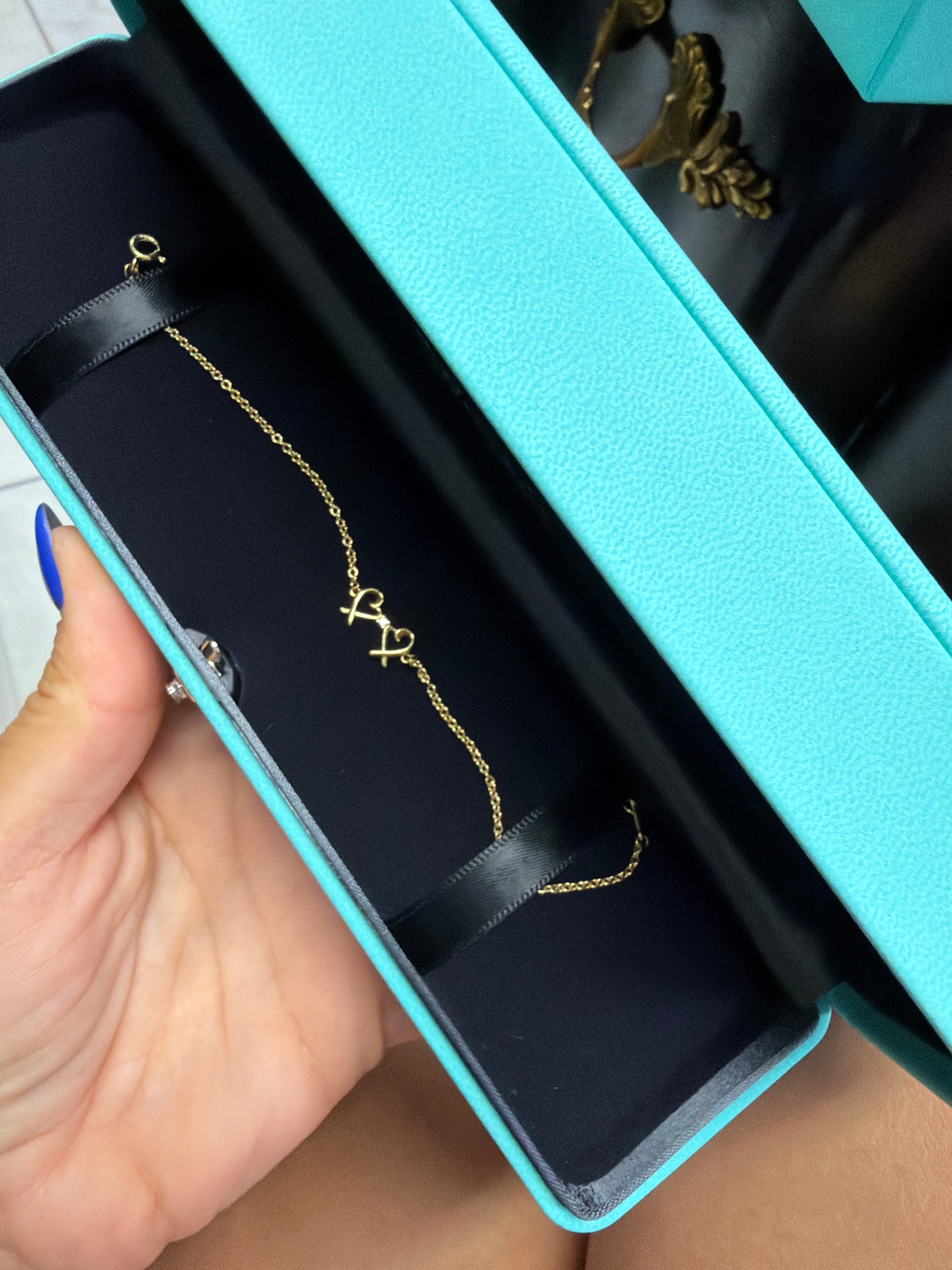 Tiffany & Co. Diamond Double Loving Heart Bracelet