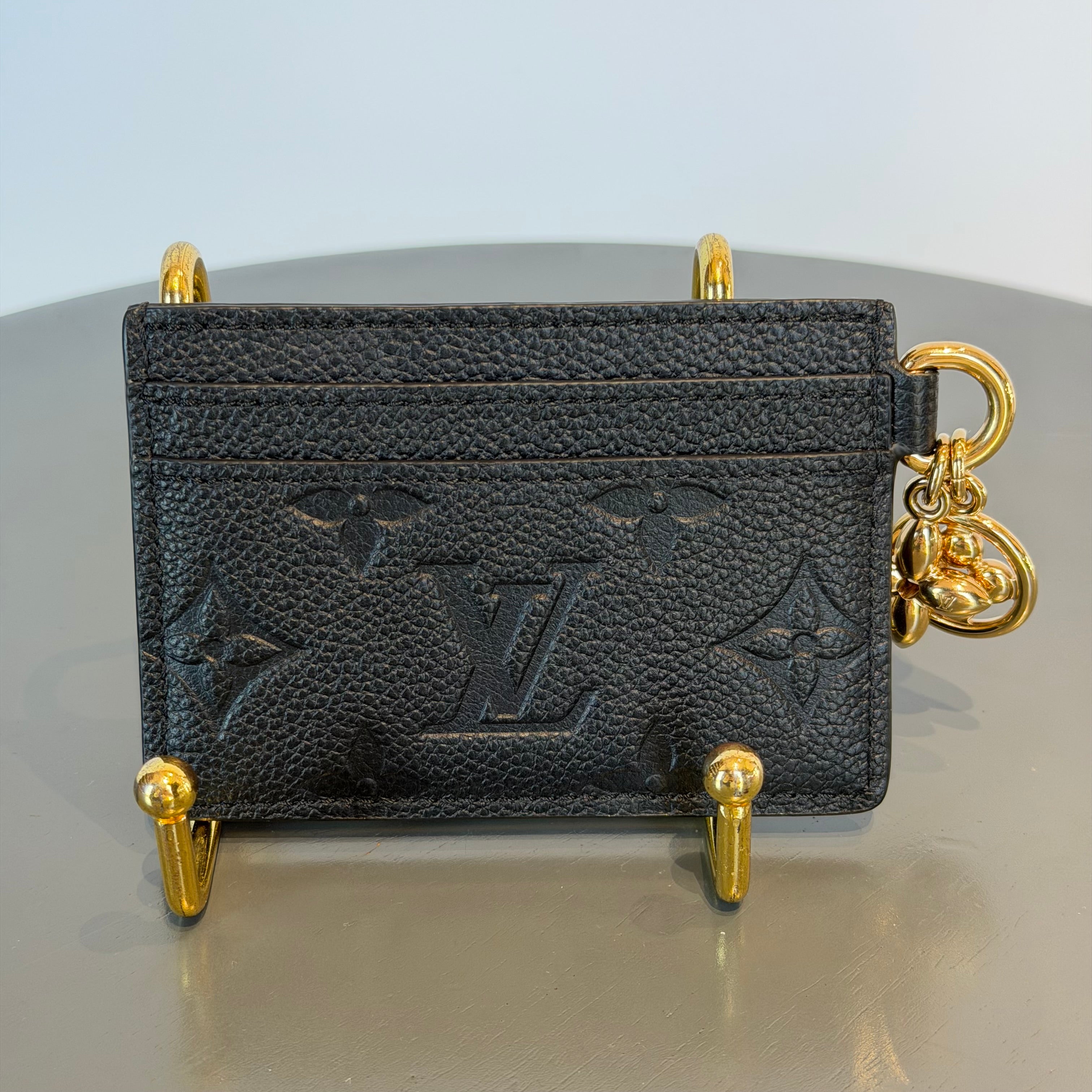 Louis Vuitton Empreinte Charms Card Holder Black - Queen May