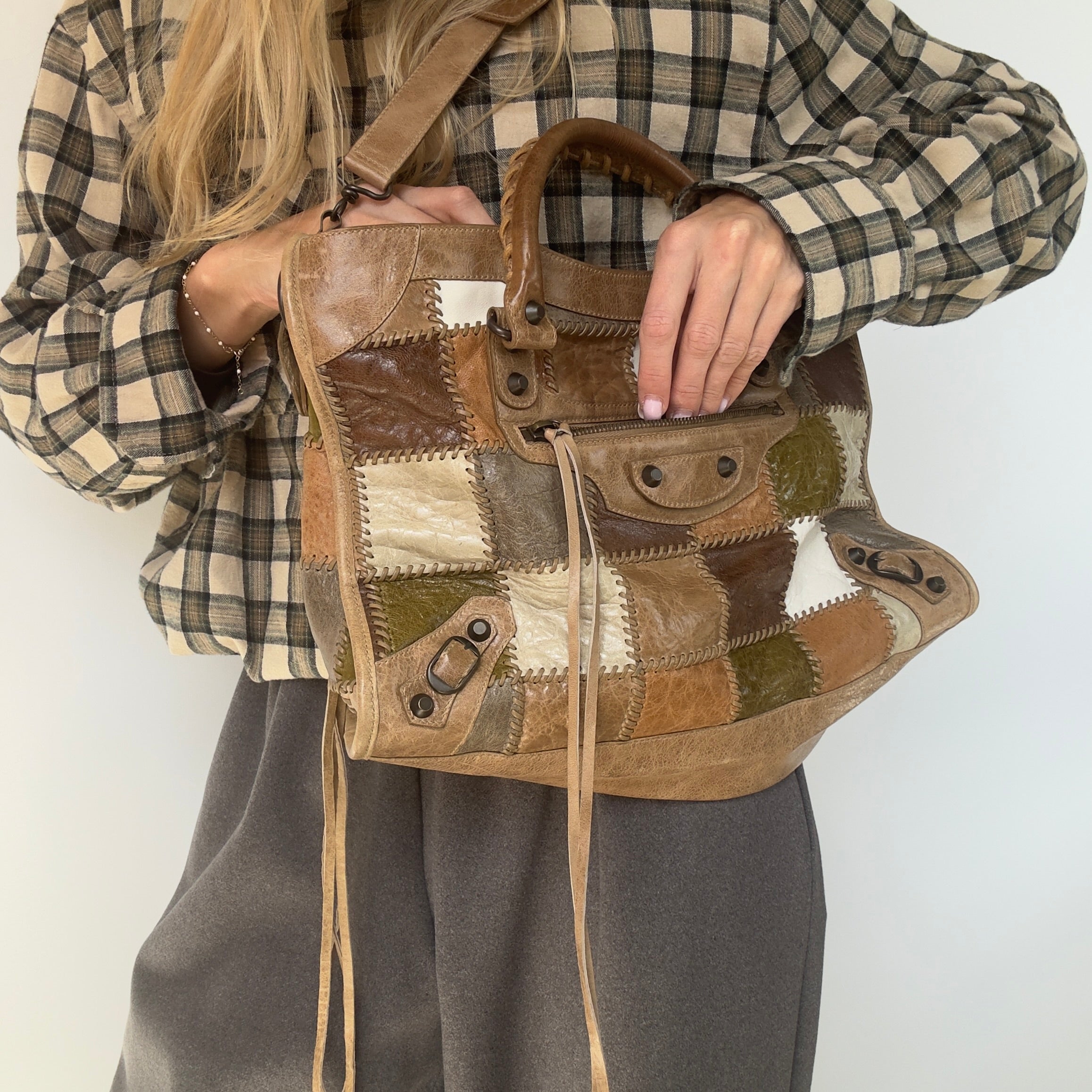 Balenciaga Agneau Patchwork City Bag - Queen May