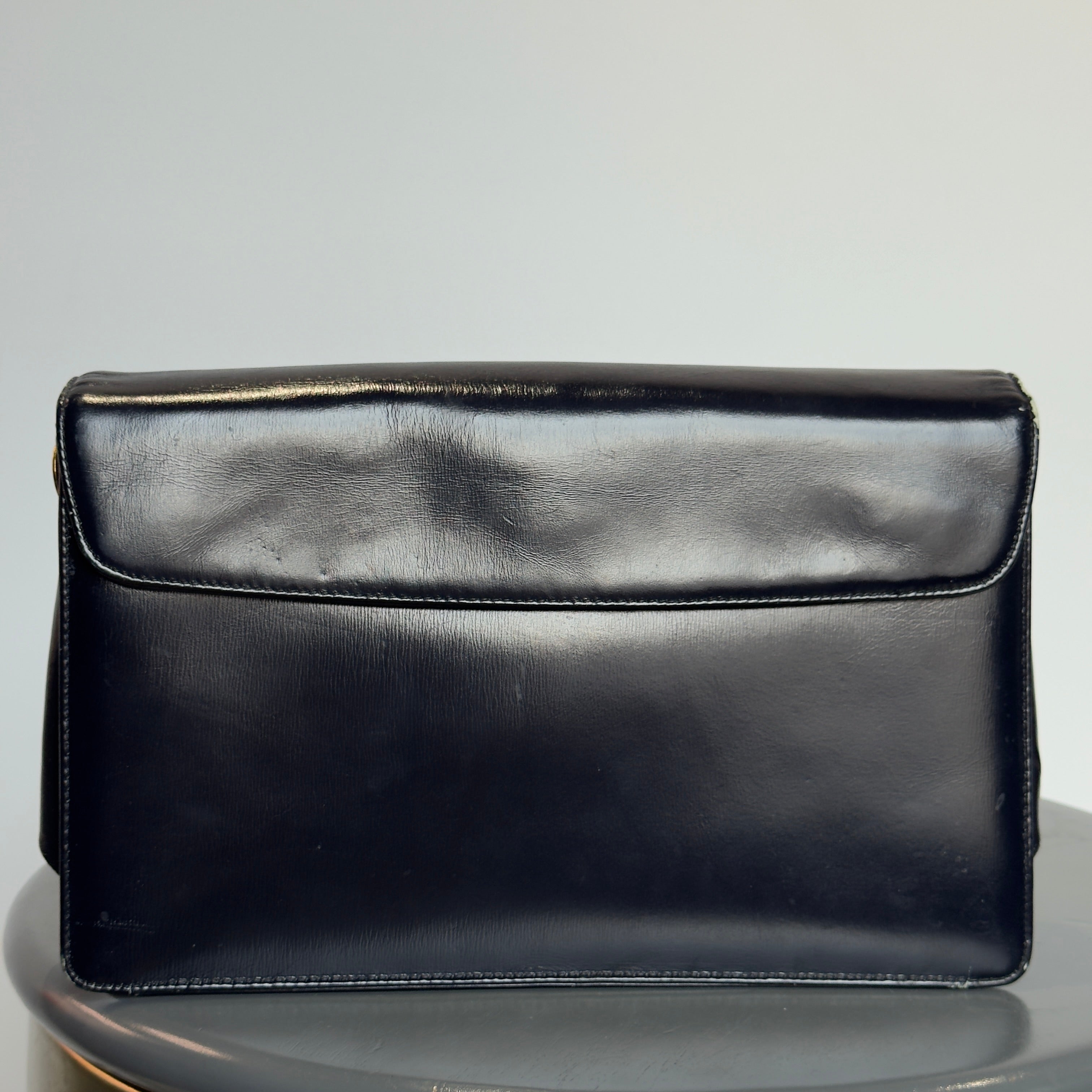 Vintage Christian Dior Box Leather Clutch Bag