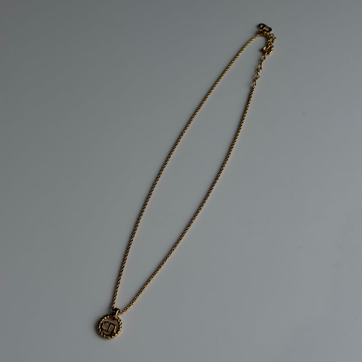 Vintage Christian Dior Braided CD Logo Necklaces