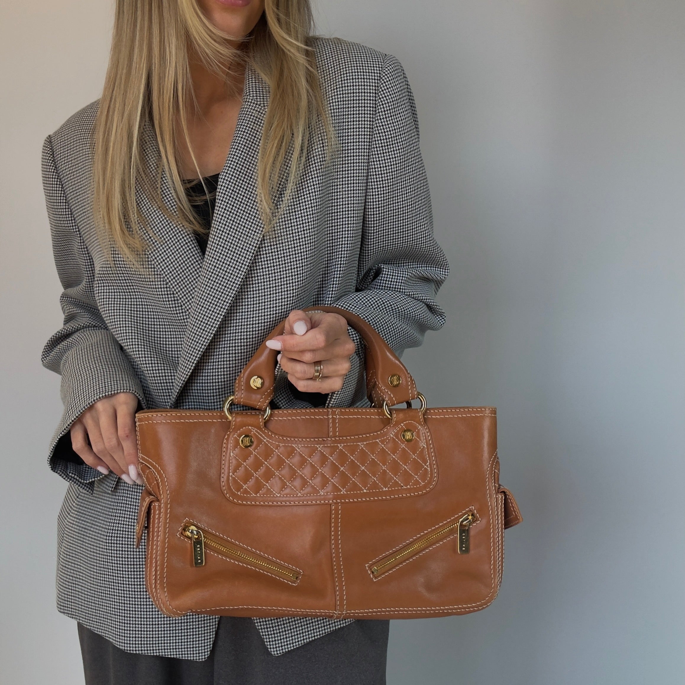 Celine Brown Leather Boogie Bag