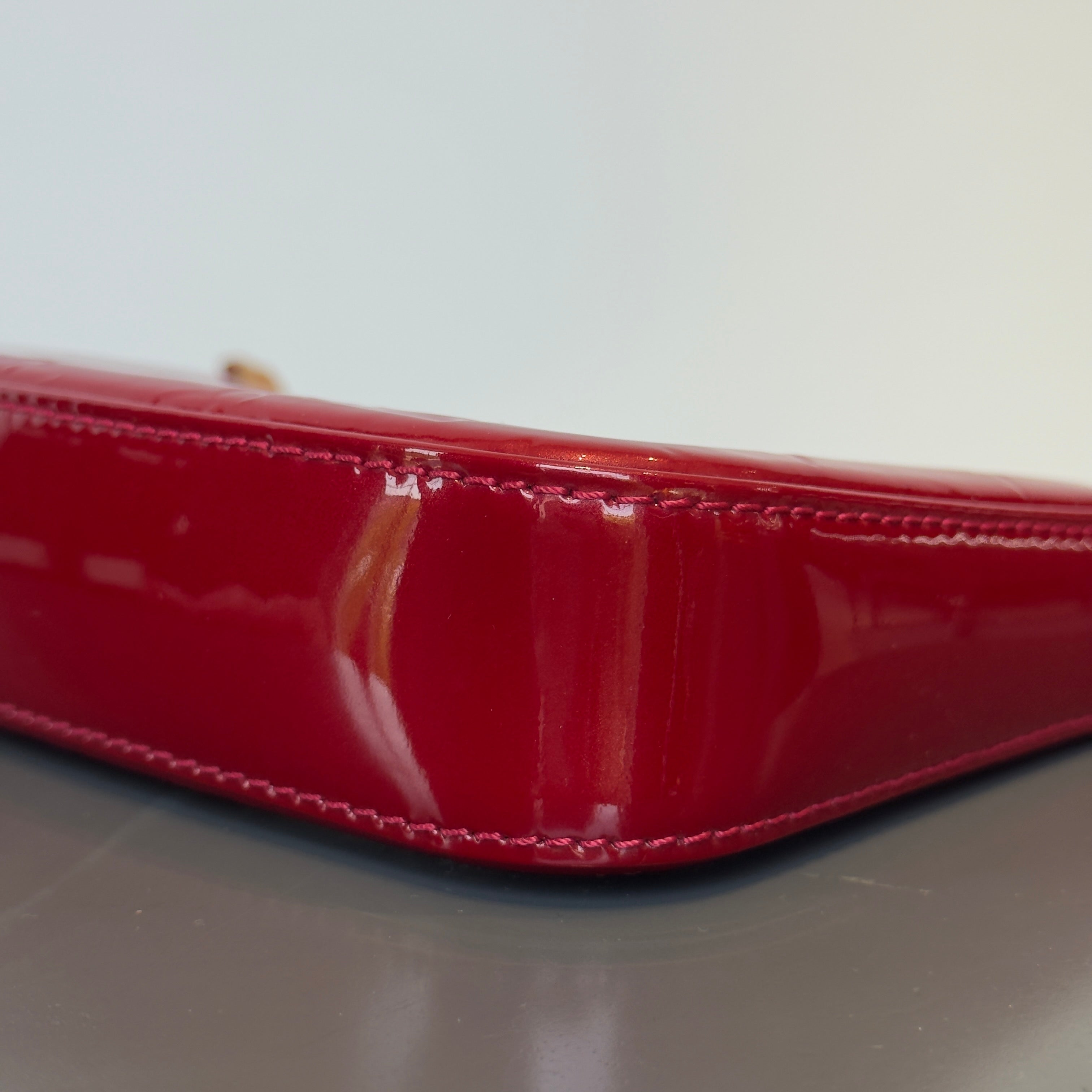 Louis Vuitton Monogram Vernis Pochette Red