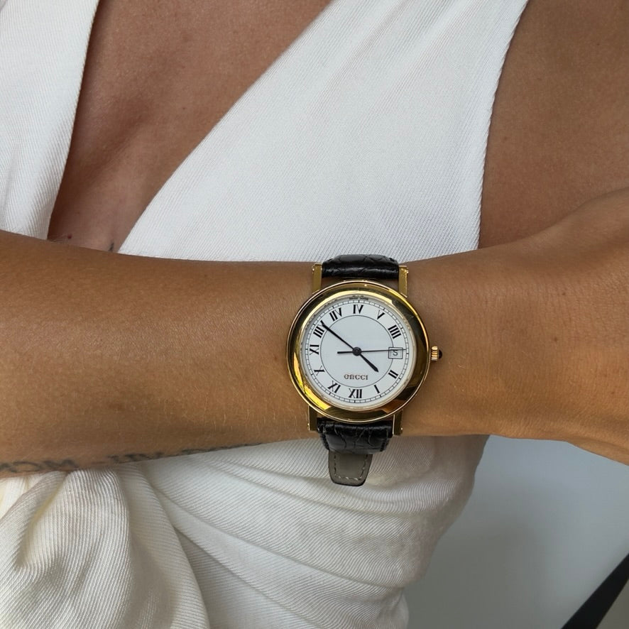 Vintage Gucci 1990s Round Watch - Queen May