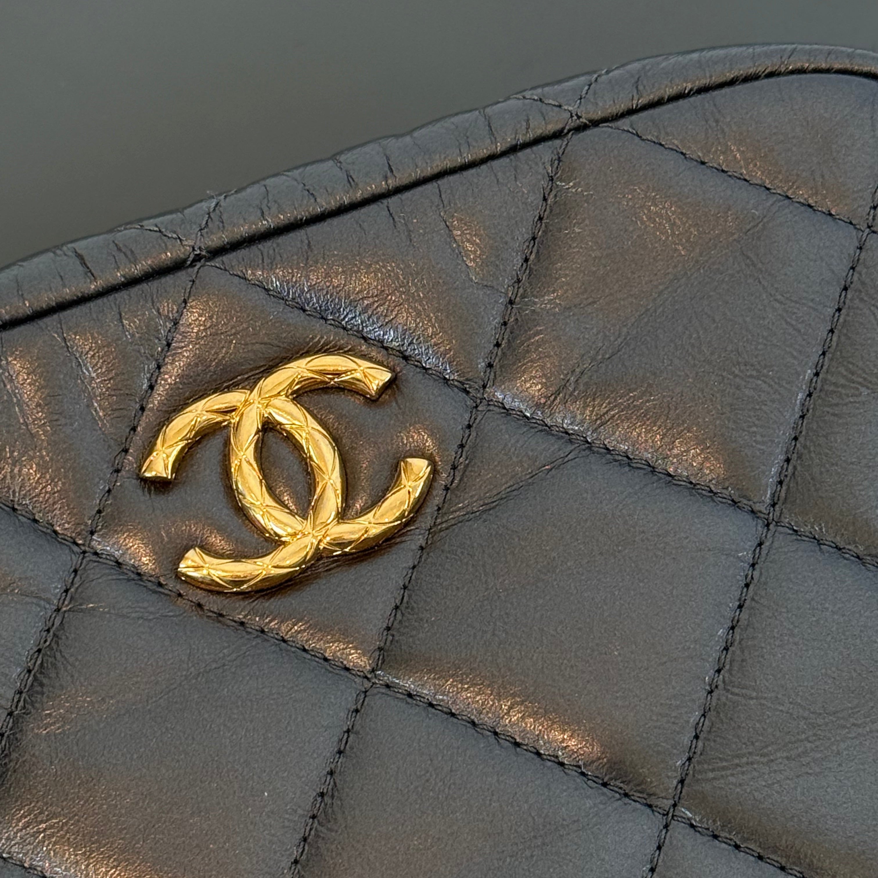 Chanel Pearl Medallion Camera Case Quilted Calfskin Mini - Queen May