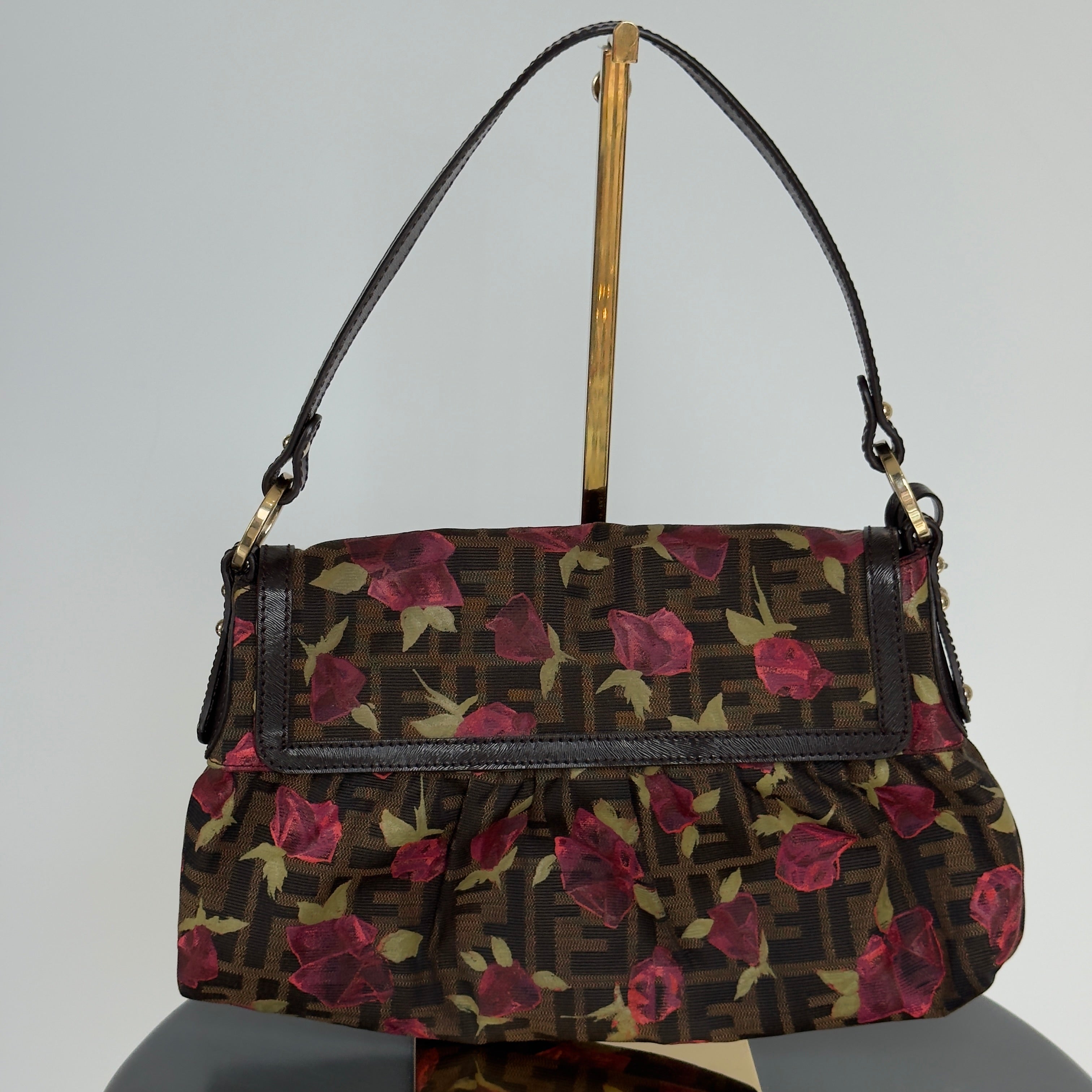 Fendi Zucca Roses Canvas Medium Chef Shoulder Bag - Queen May