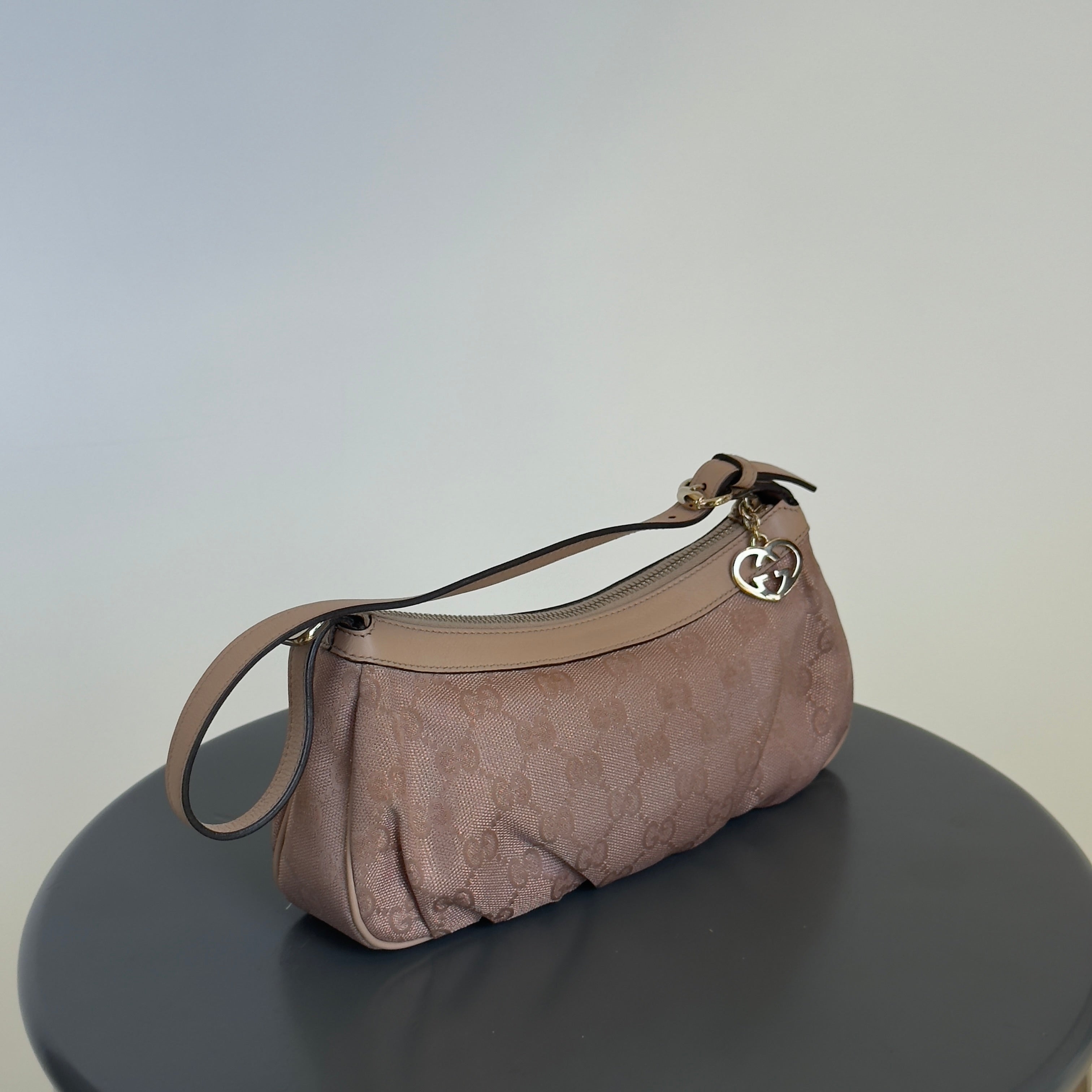 Gucci GG Canvas Lovely Heart Pochette Shoulder Bag - Queen May