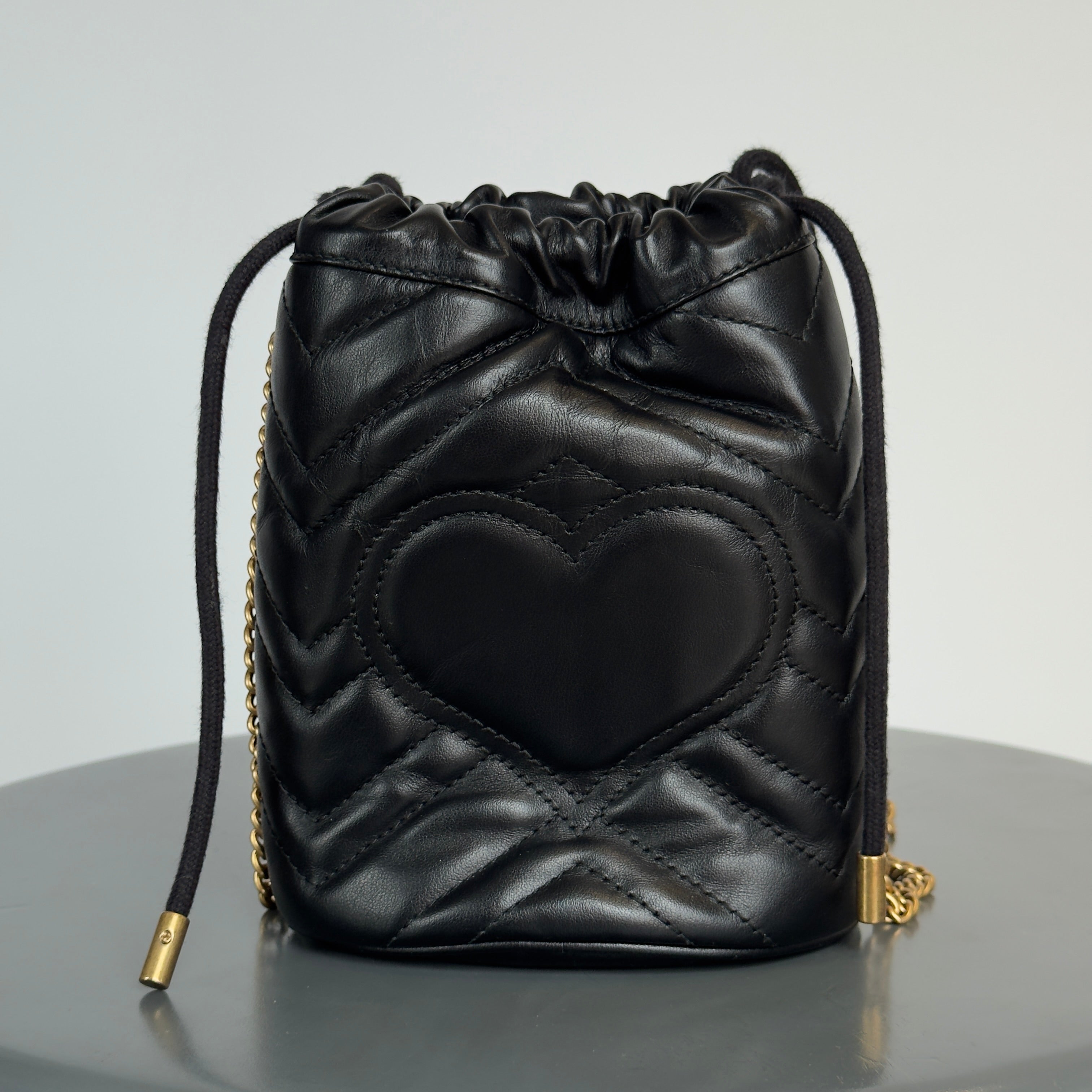 Gucci Mini Black Bucket Bag - Queen May