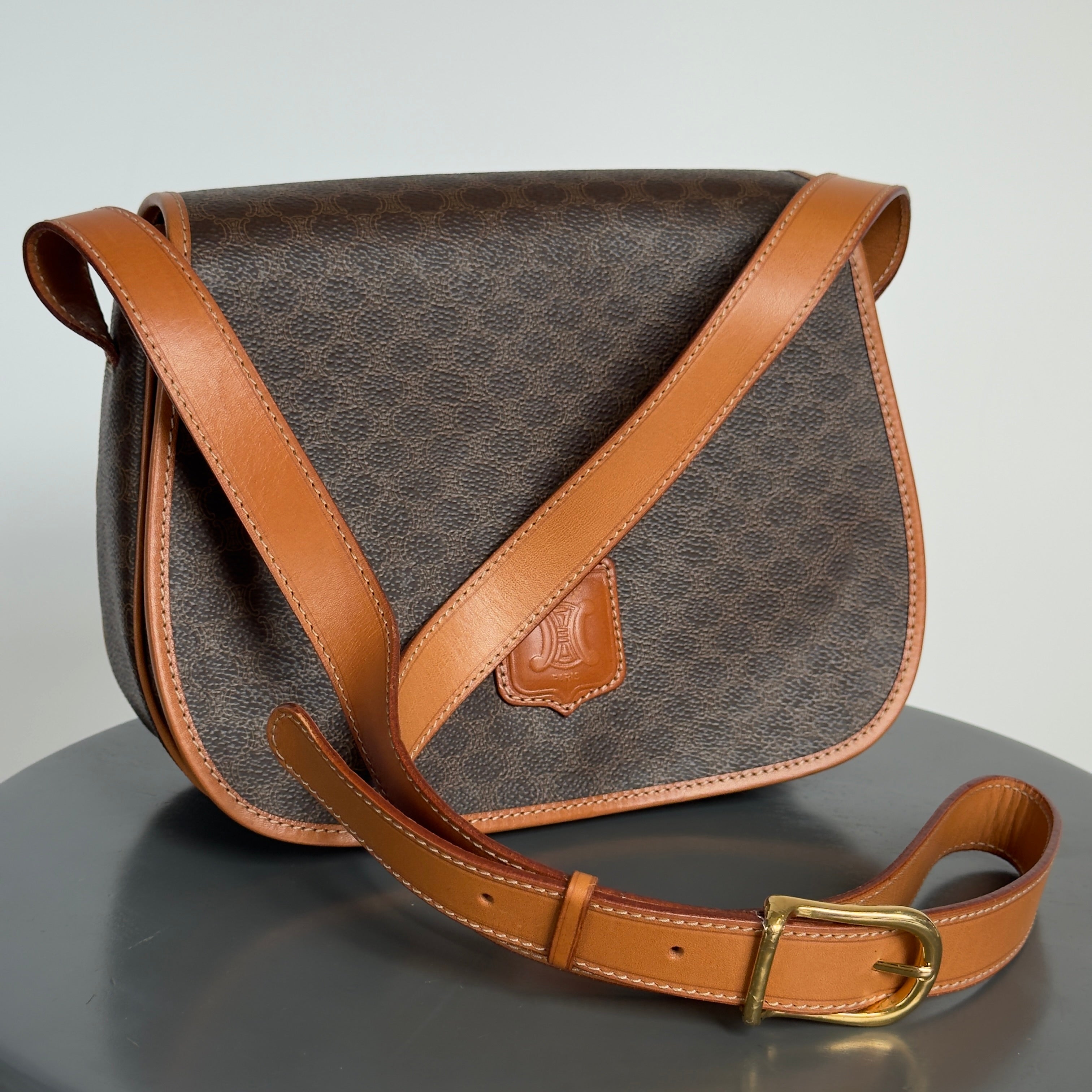 Vintage Celine Macadam Triomphe Shoulder Bag - Queen May
