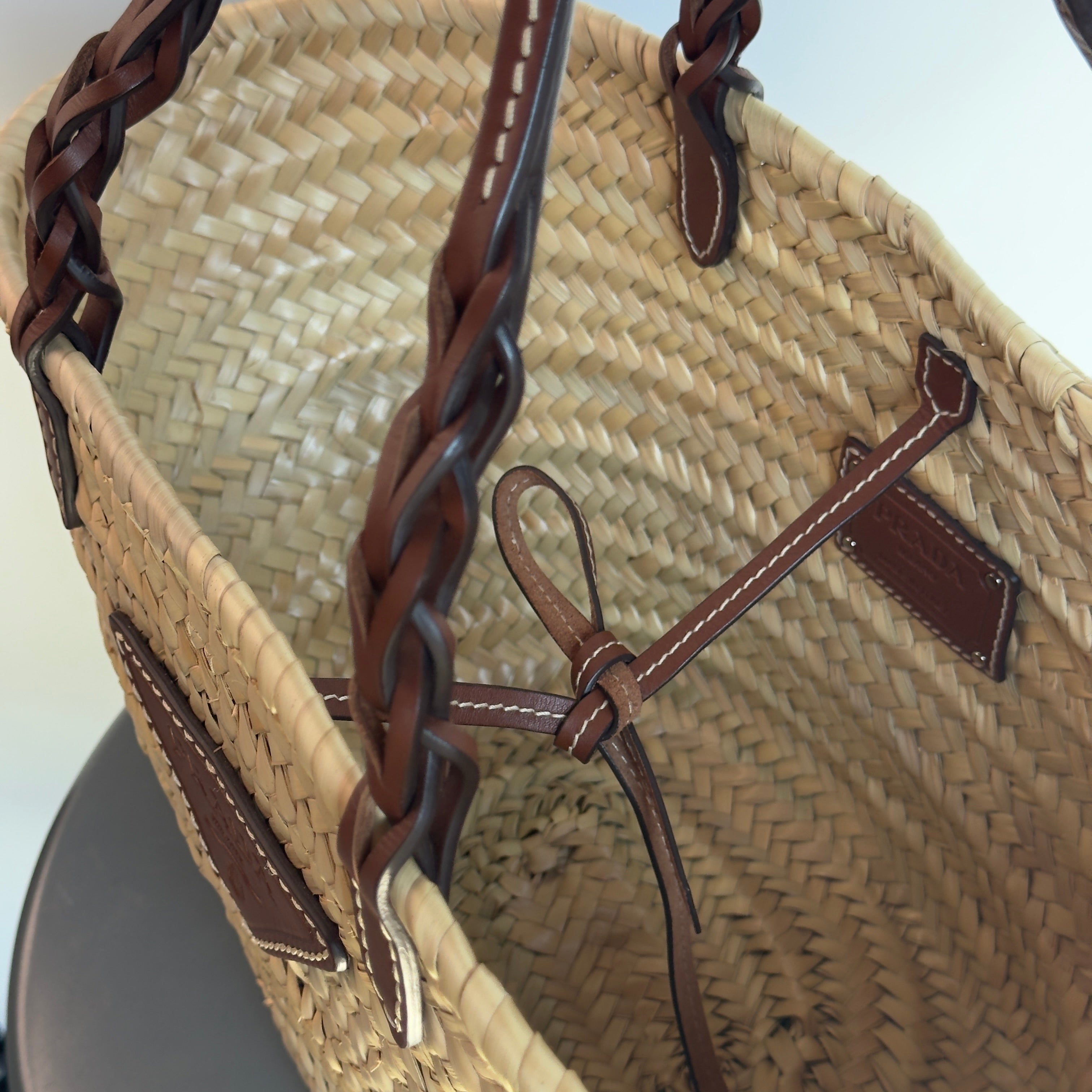Prada Raffia Bucket Bag - Queen May