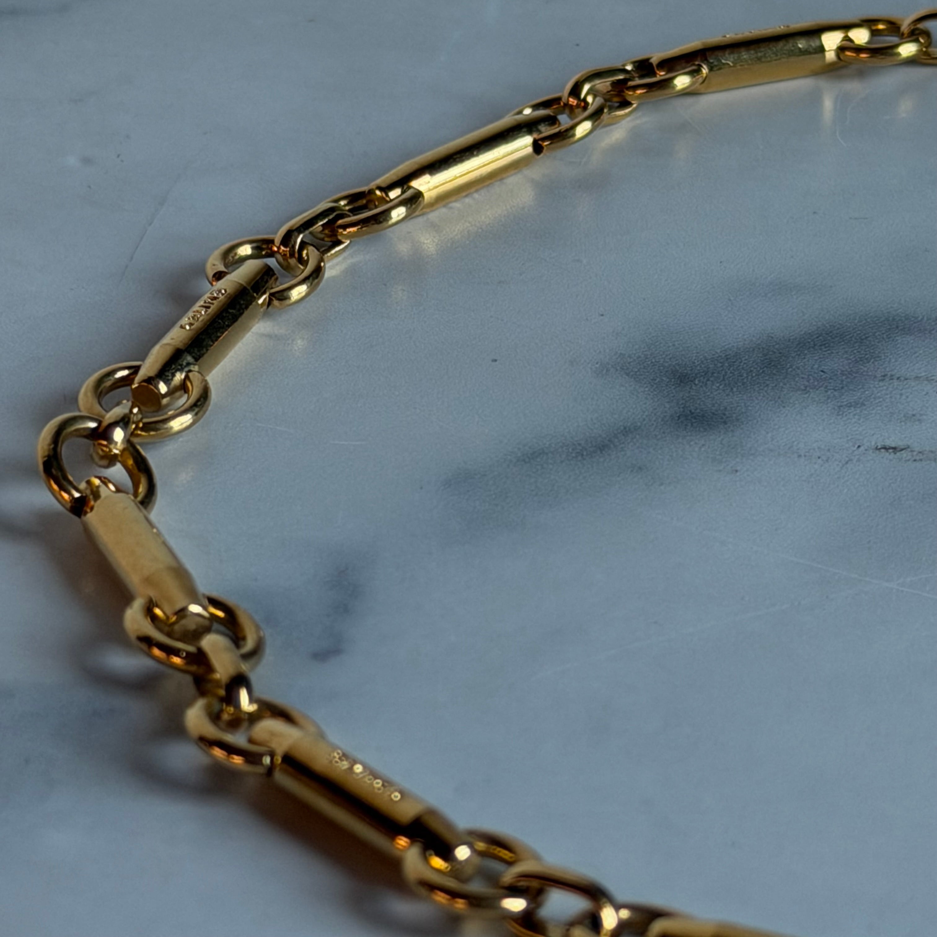 Vintage Celine Horsebit Gold Plated Necklace
