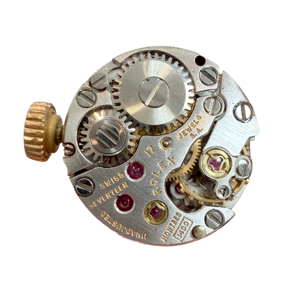 Vintage Rolex Ladies 14K Yellow Gold Scalloped Finish Bracelet With White Gold Diamond Bezel Mechanical Movement Watch