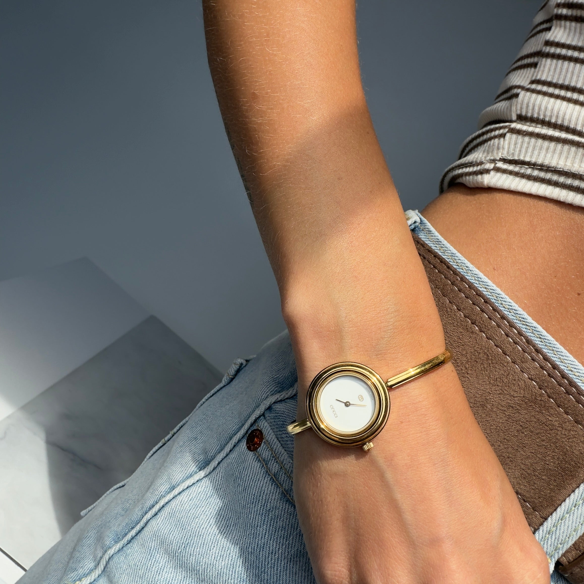 Vintage Gucci Interchangeable Metal Bezel Watch
