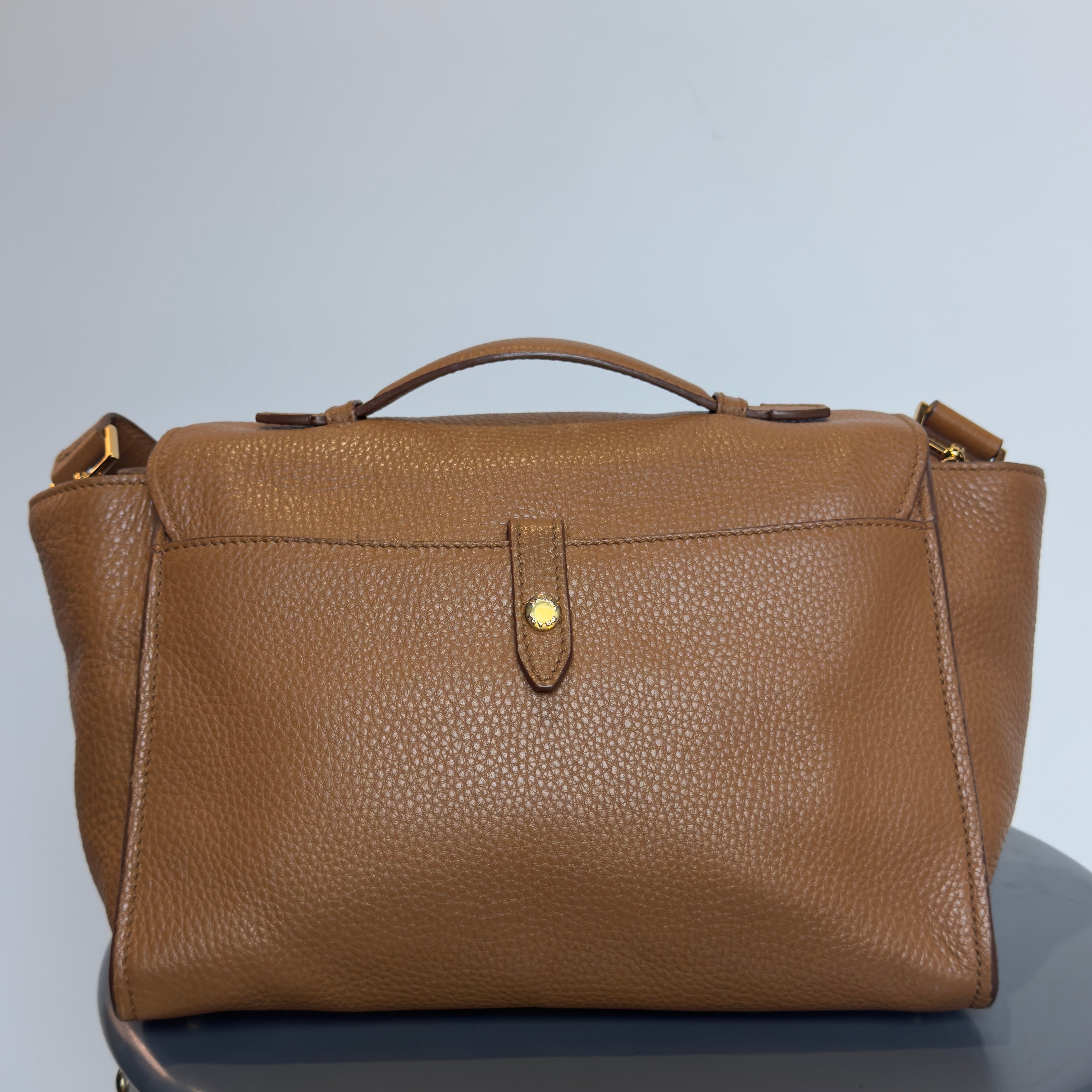 Prada Brown Leather Top Handle Bag