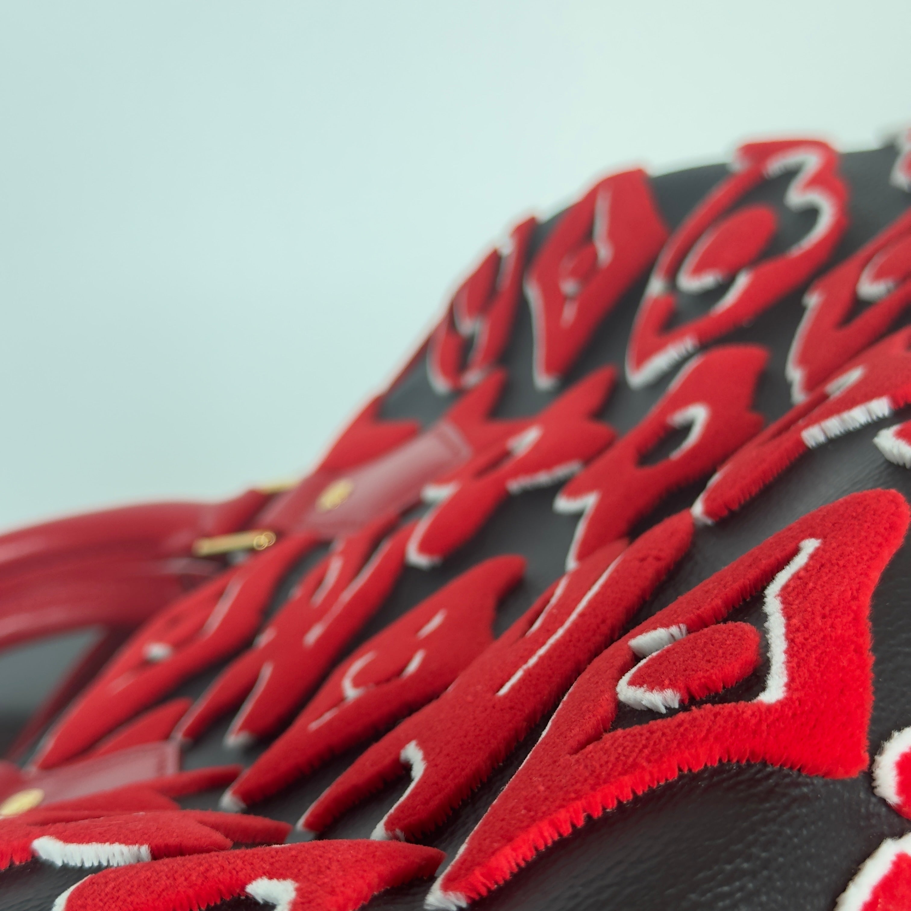 Louis Vuitton x Urs Fischer Tufted Speedy Bandouliere 25 Red and Black - Queen May