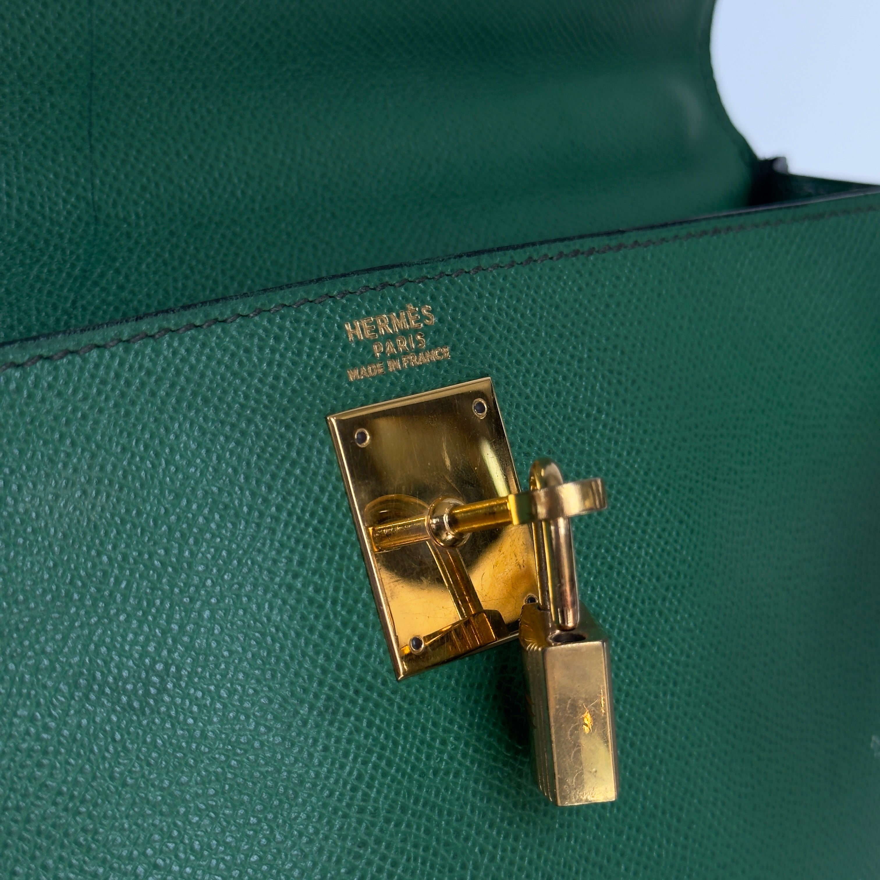 Vintage Hermes Kelly 32 Courchevel Leather 1994 - Queen May