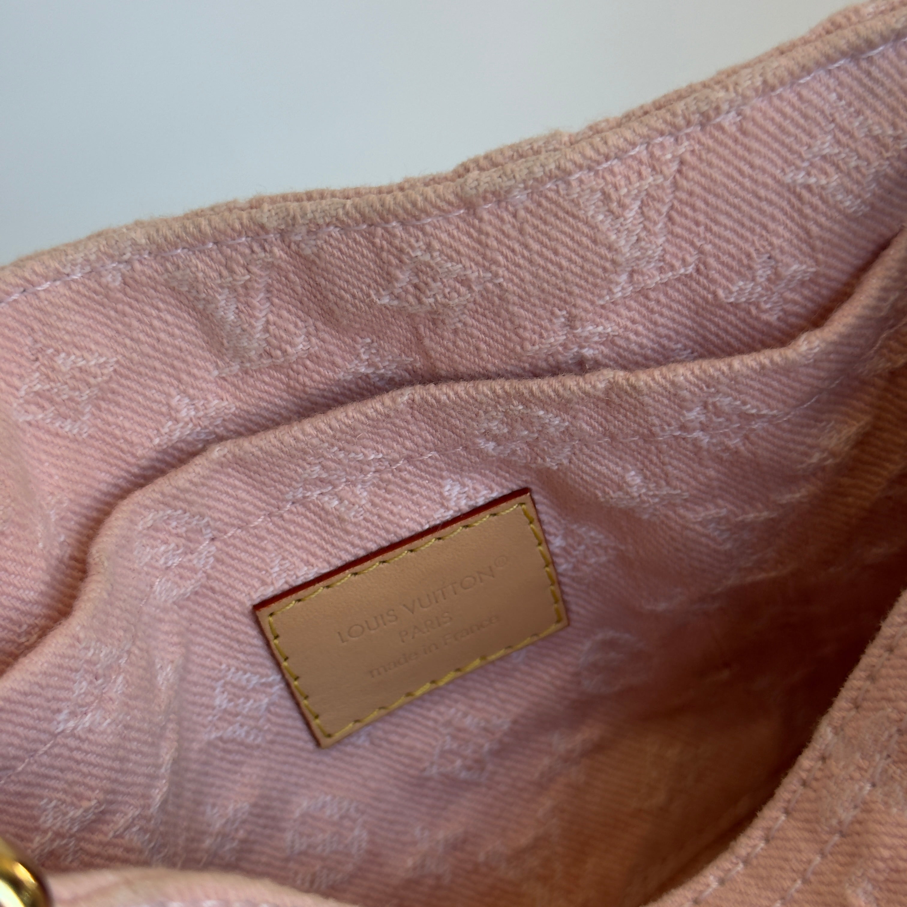 Louis Vuitton Pink Sunset Denim Monogram Bag - Queen May