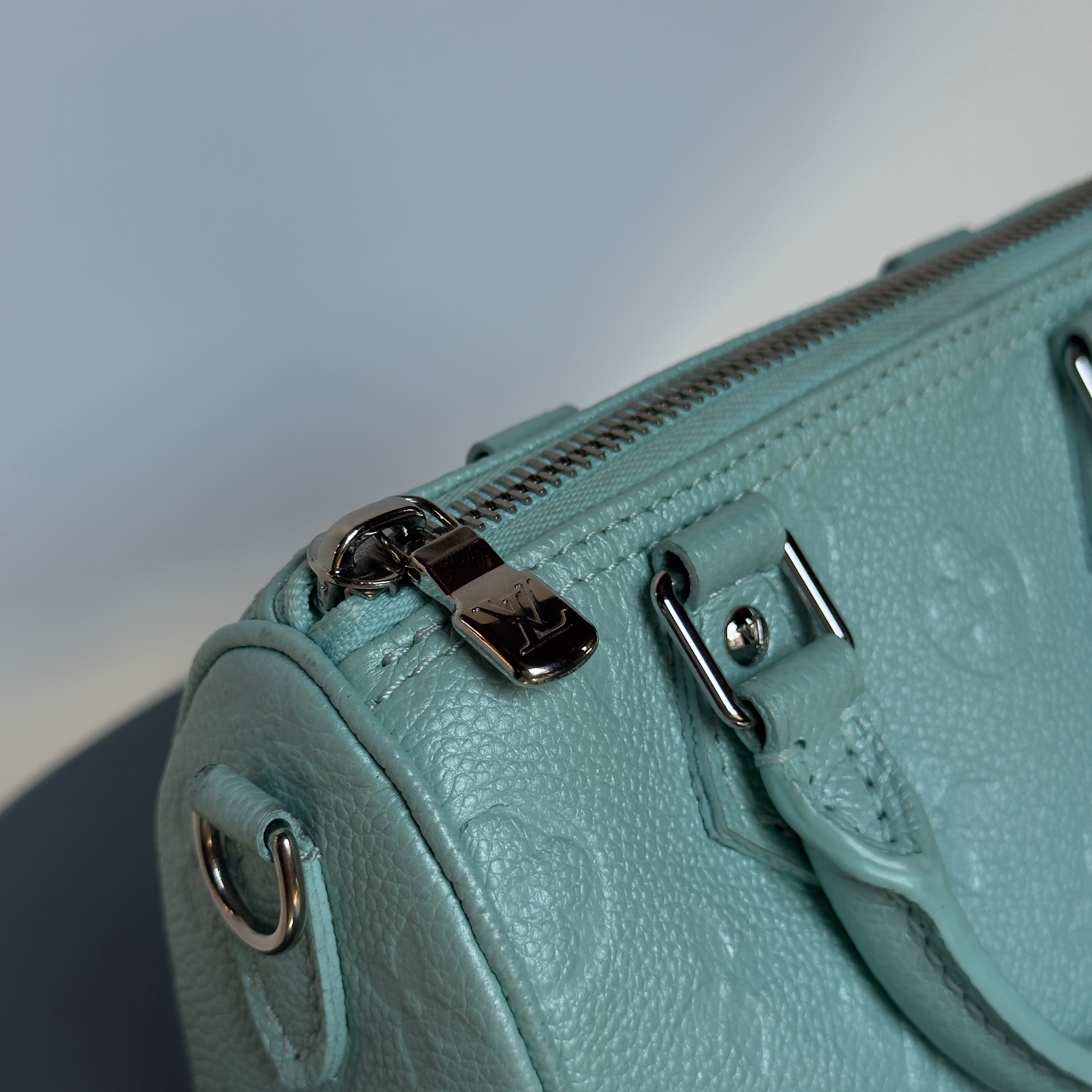 Louis Vuitton Empreinte Monogram Nano Speedy Pearly Lagoon Turquoise