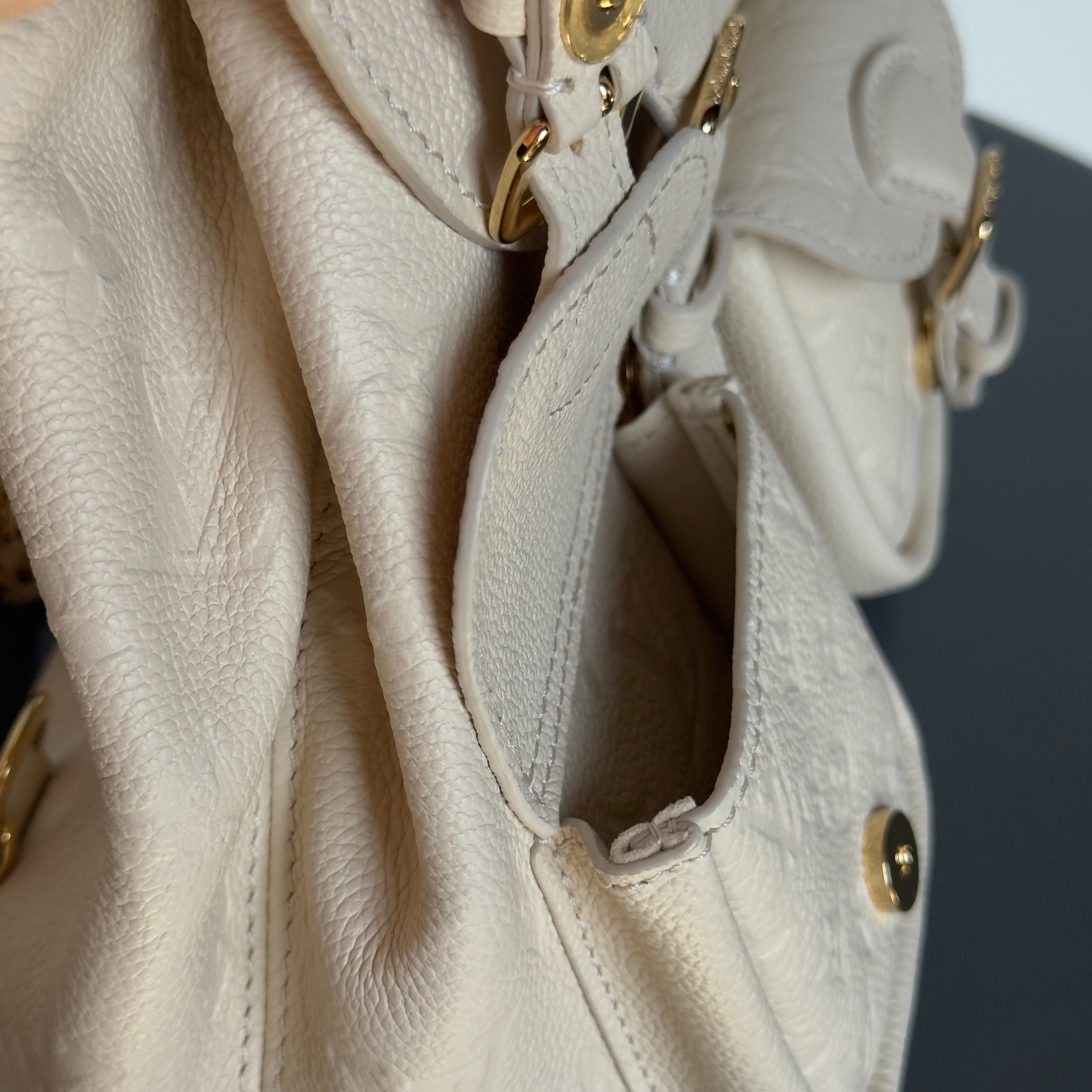 Louis Vuitton Monogram Empreinte Backpack Cream - Queen May