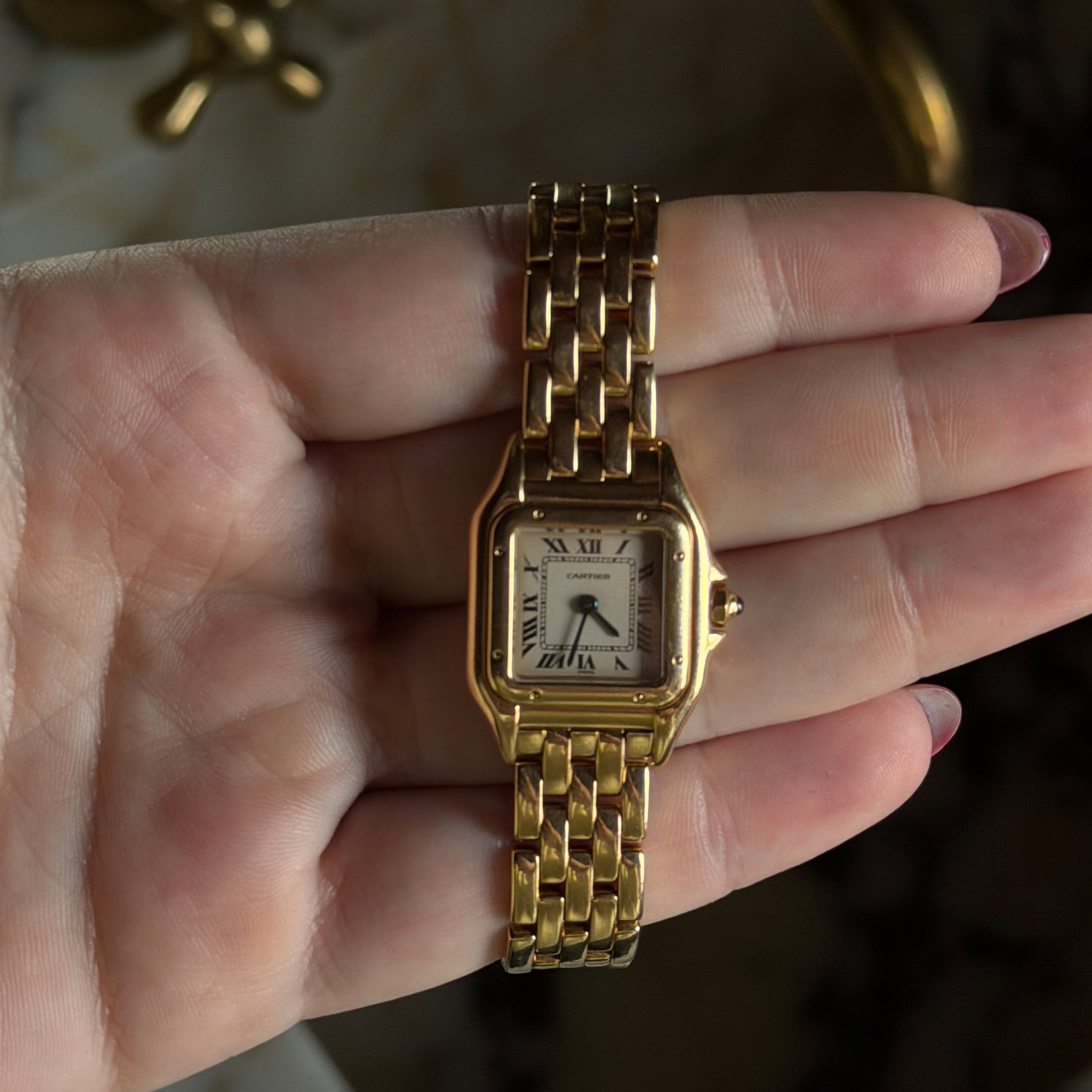 Cartier Panthere 18K Yellow Gold Small Ladies Watch 22MM Reference 8057917