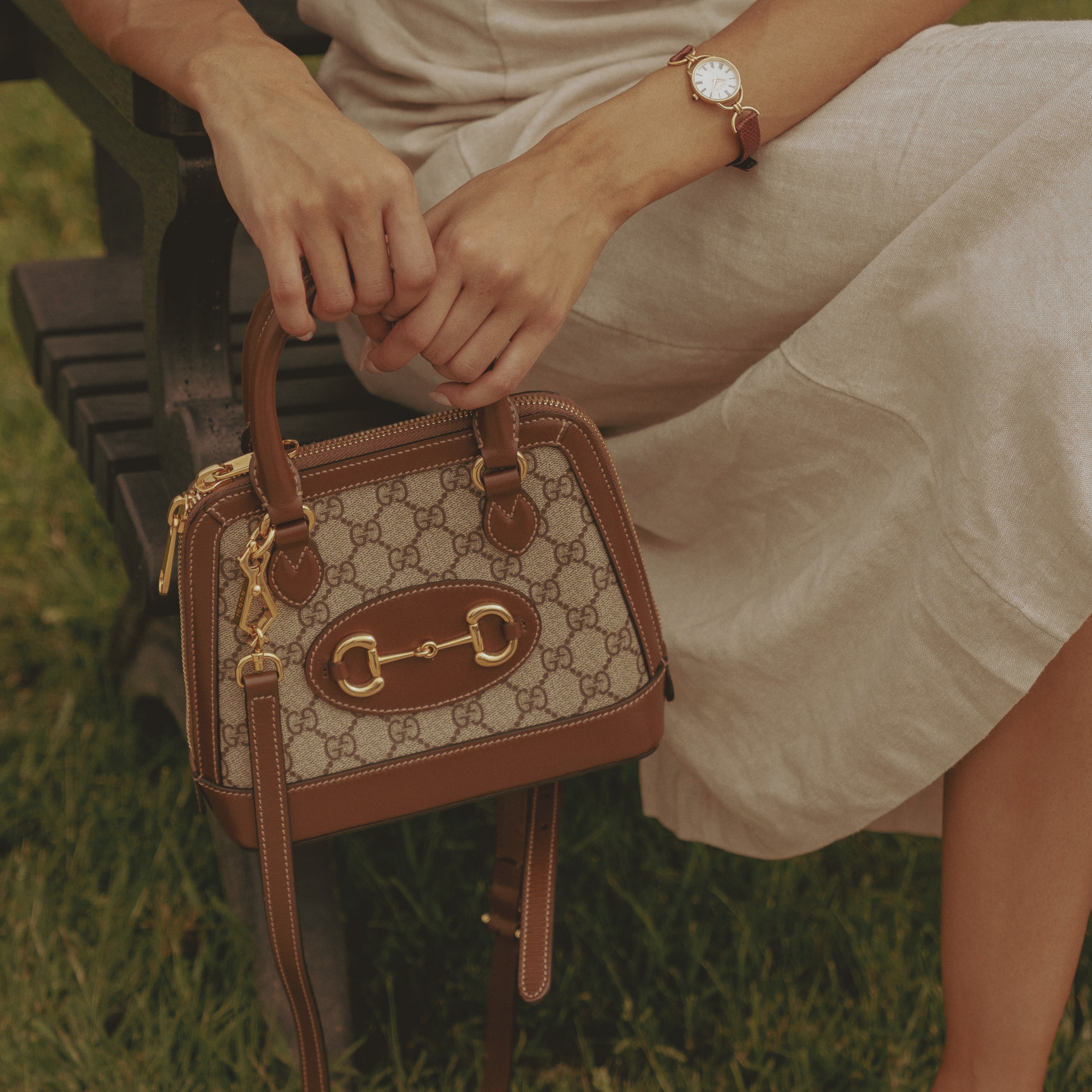 Gucci GG Supreme Horsebit 1955 Mini - Queen May