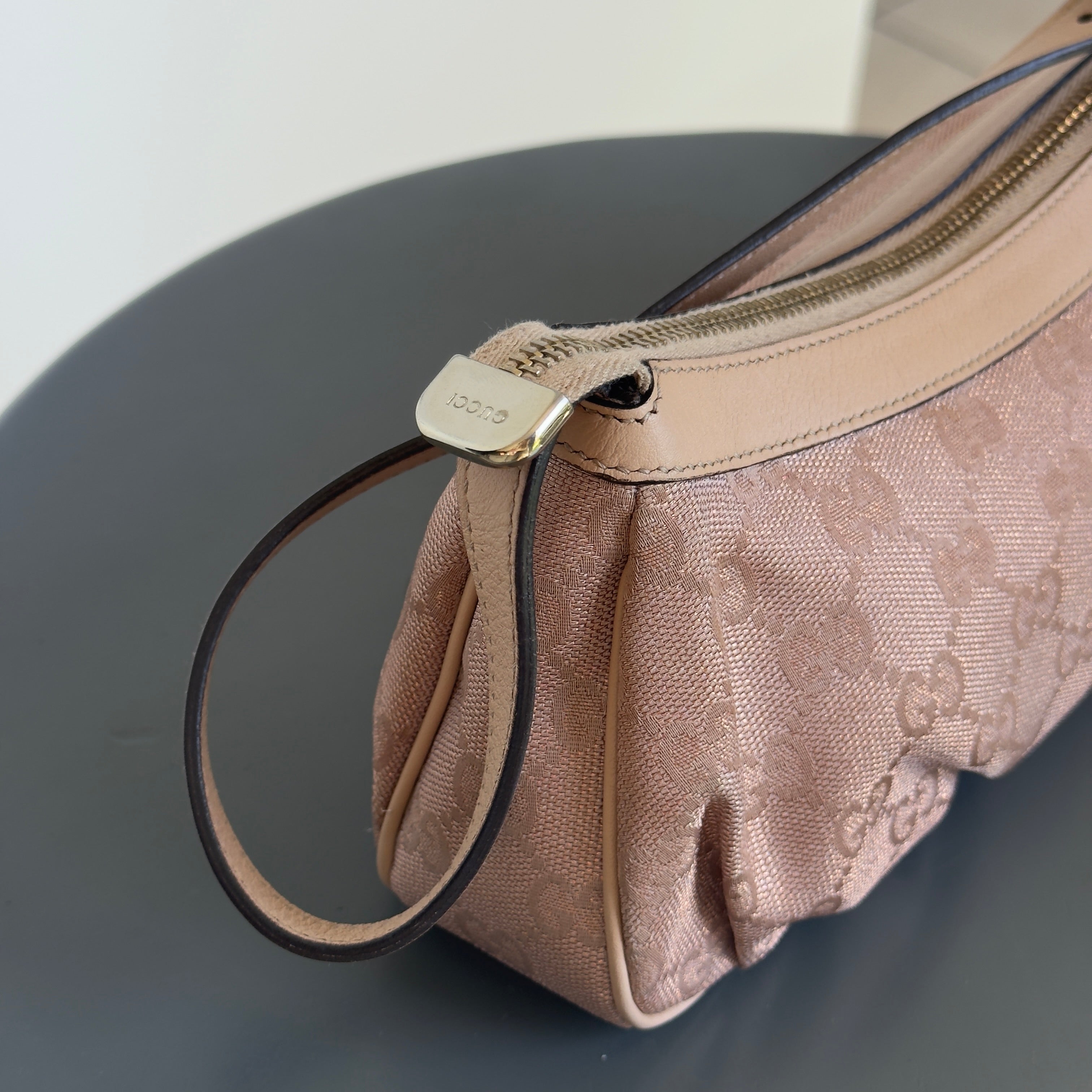 Gucci GG Canvas Lovely Heart Pochette Shoulder Bag - Queen May