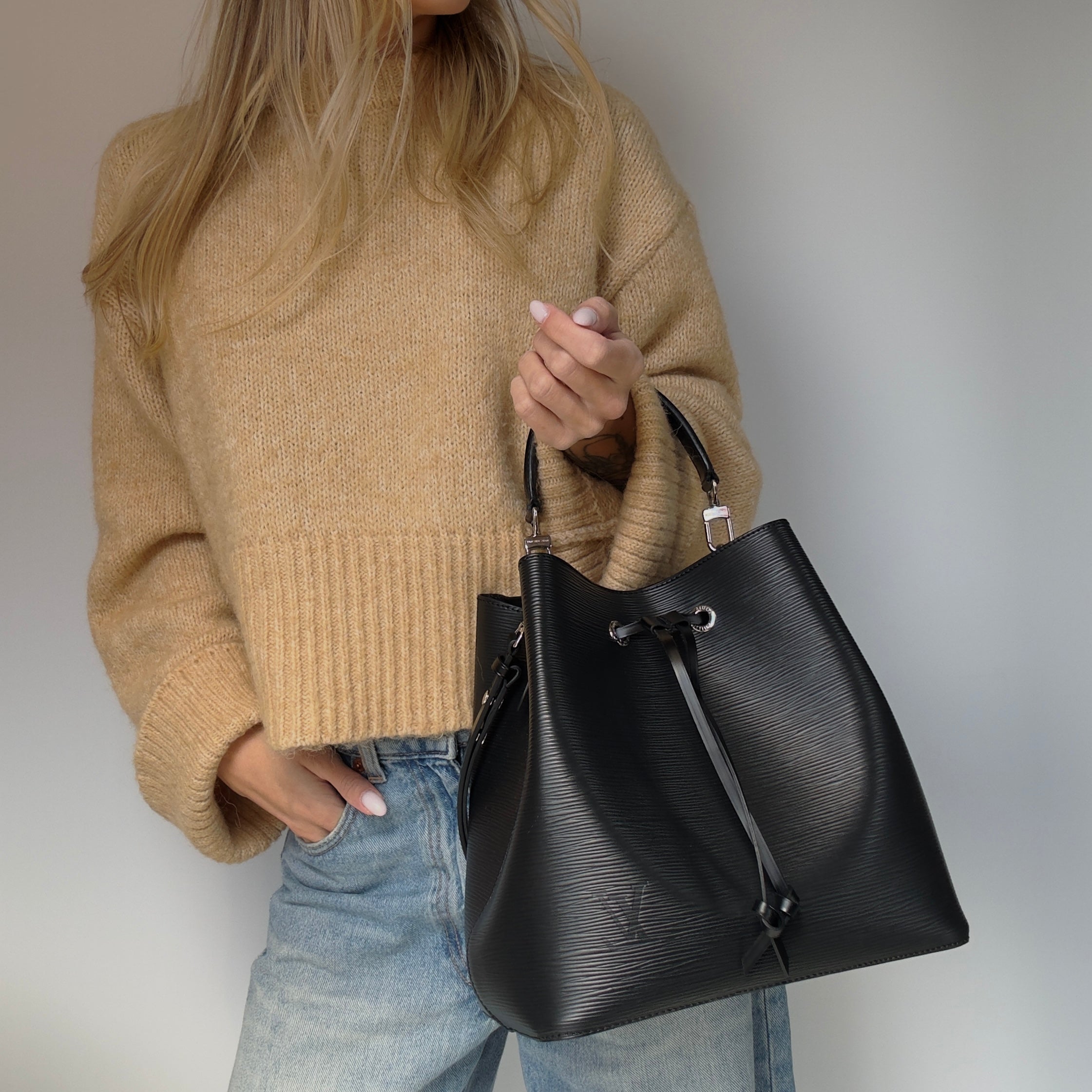 Louis Vuitton Black Epi Leather Noe Bucket Bag - Queen May