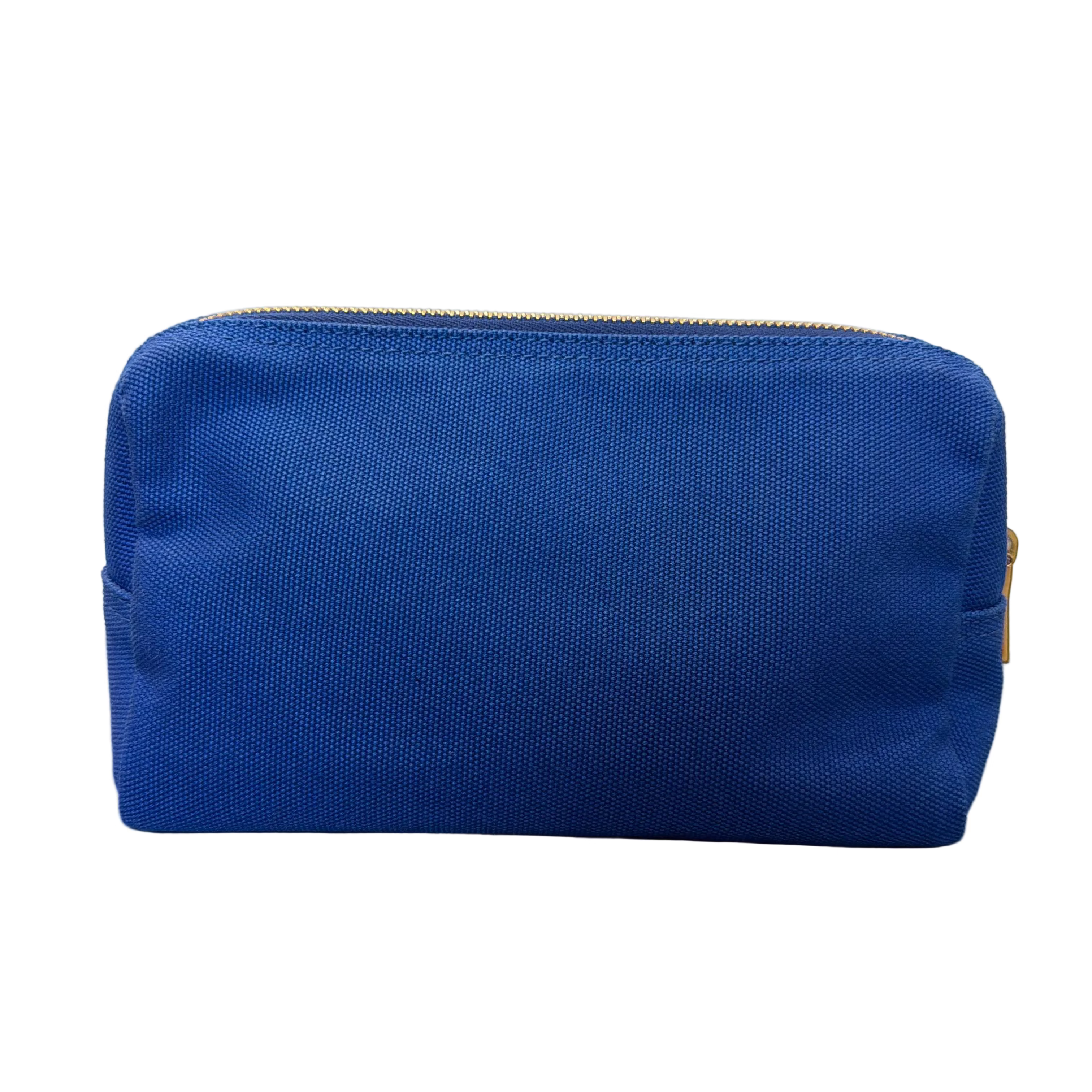 Prada Blue Logo Canvas Cosmetic Pouch - Queen May
