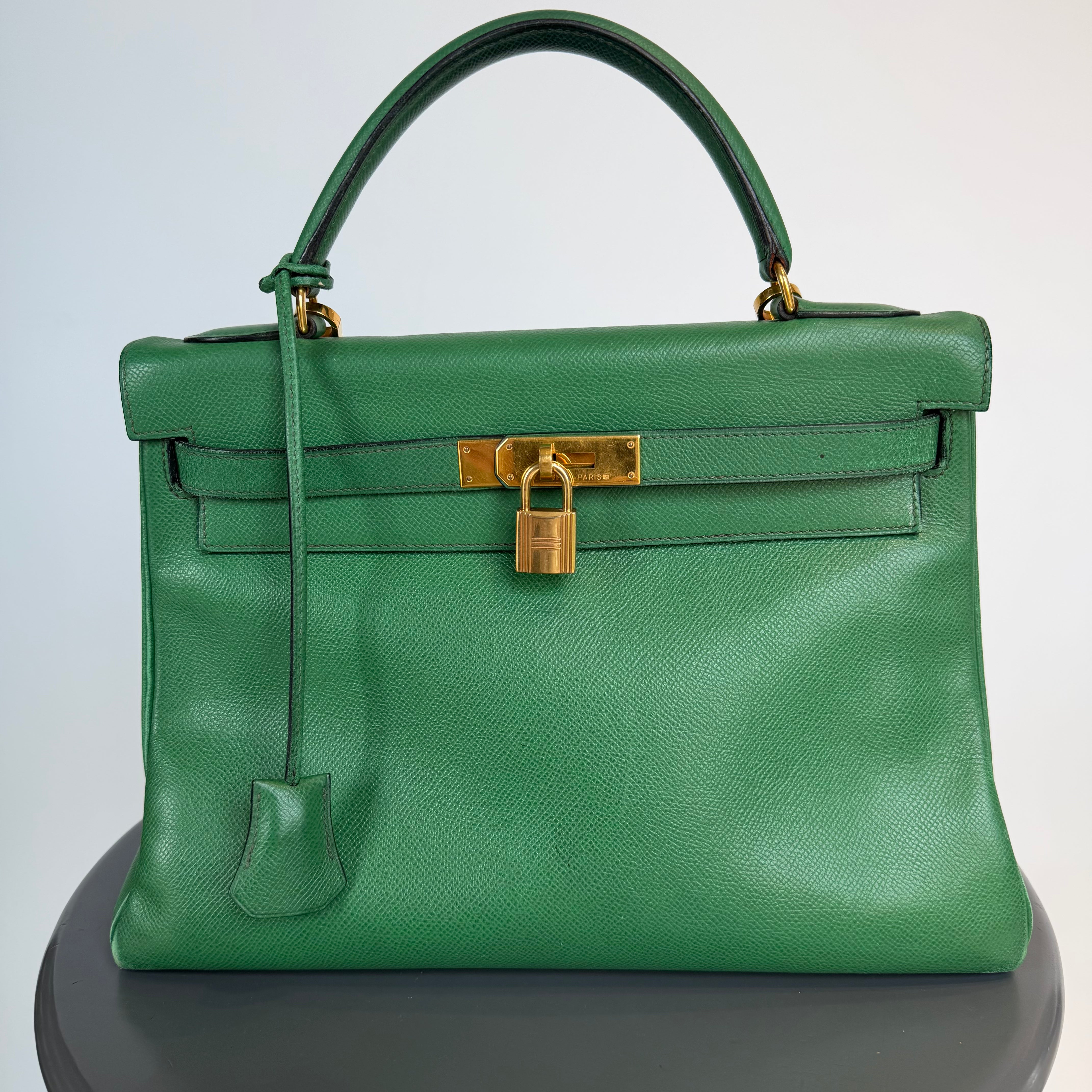 Vintage Hermes Kelly 32 Courchevel Leather 1994 - Queen May