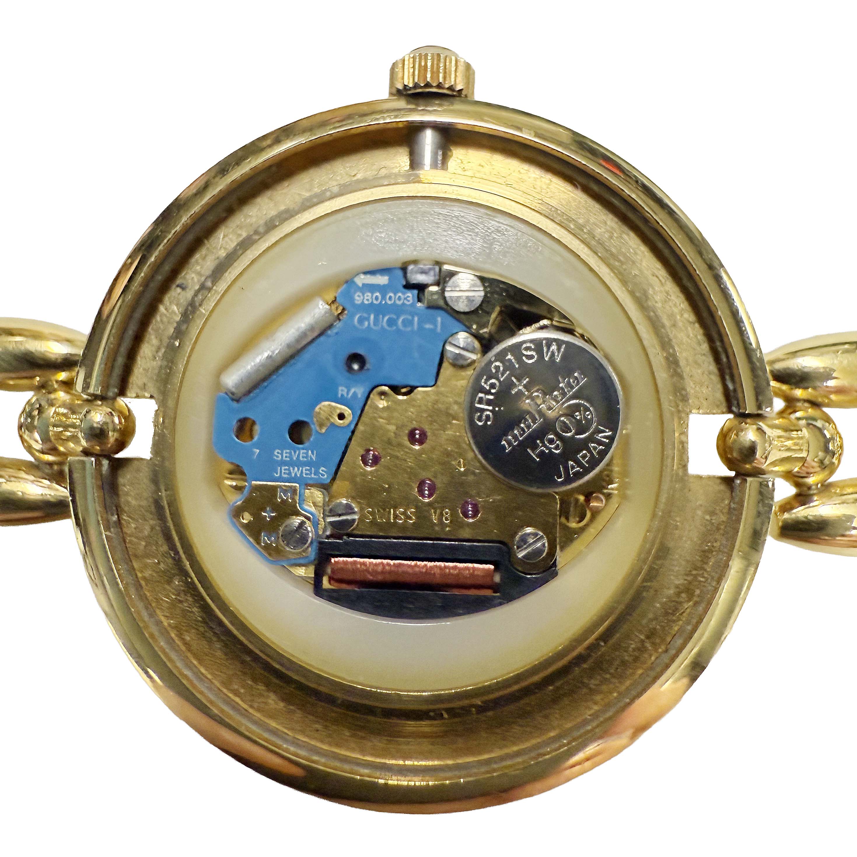 Vintage Gucci Interchangeable Bezel Watch Link Bracelet - Queen May