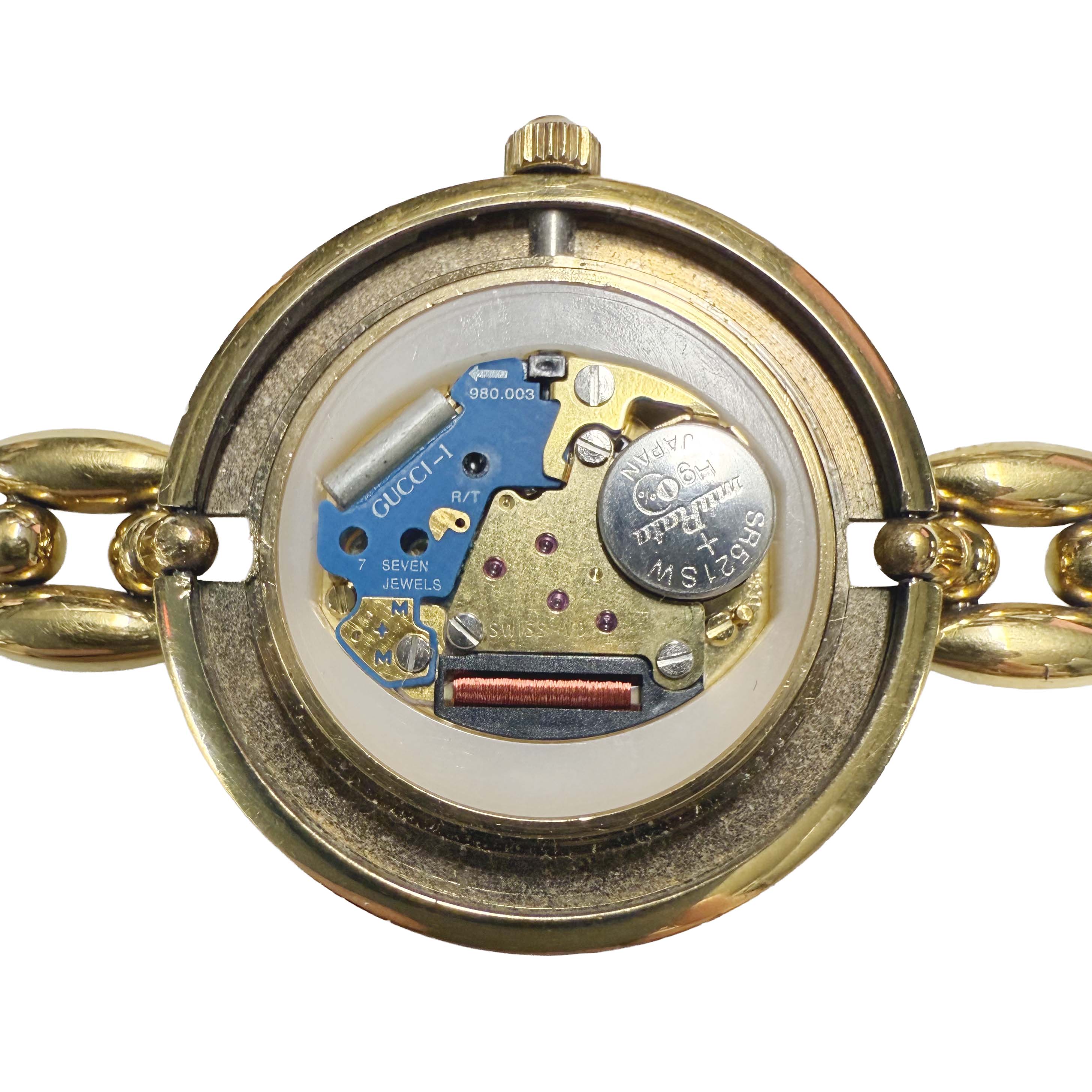 Vintage Gucci Interchangeable Bezel Watch Link Bracelet - Queen May